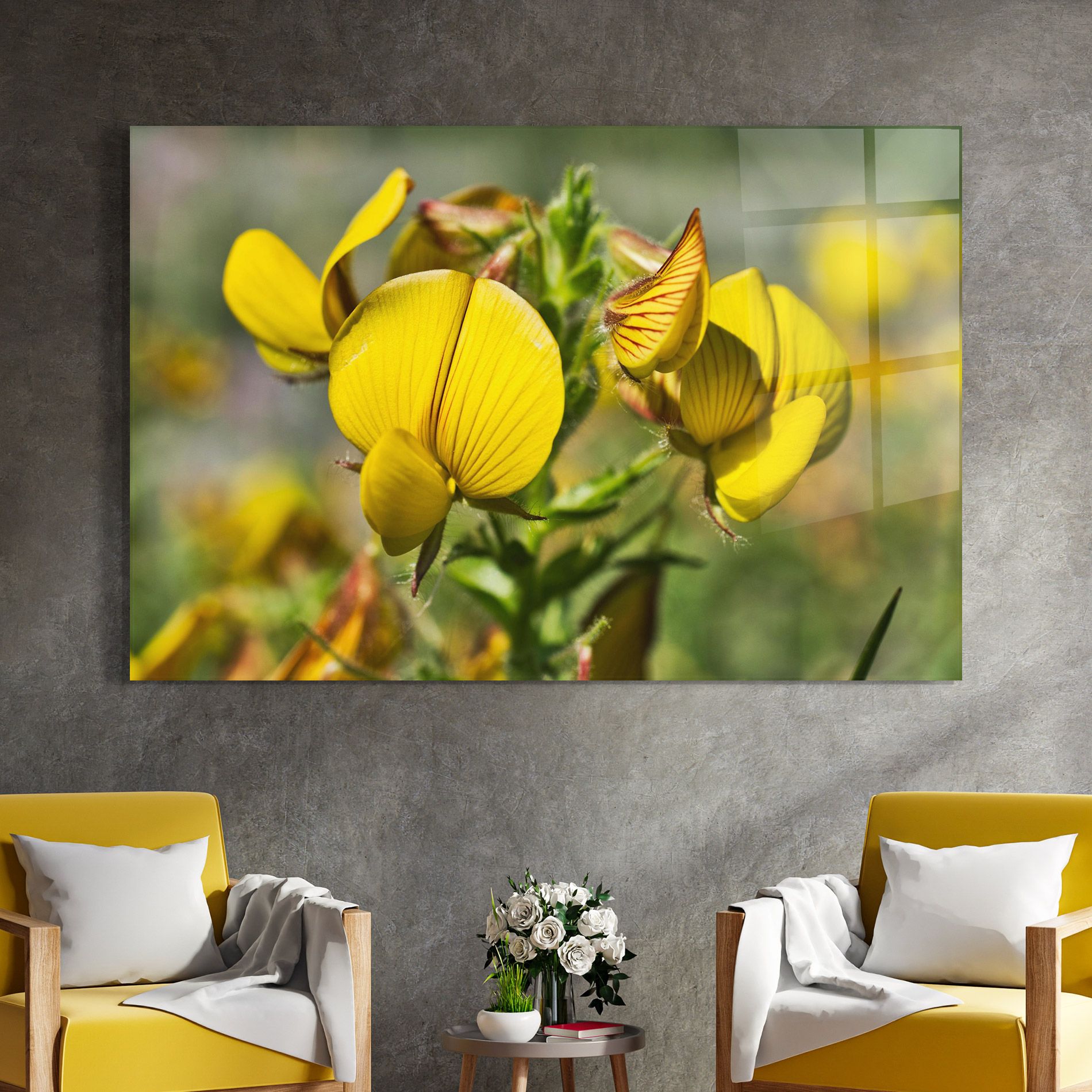 Pretty Spring Yellow Flower mockup 4