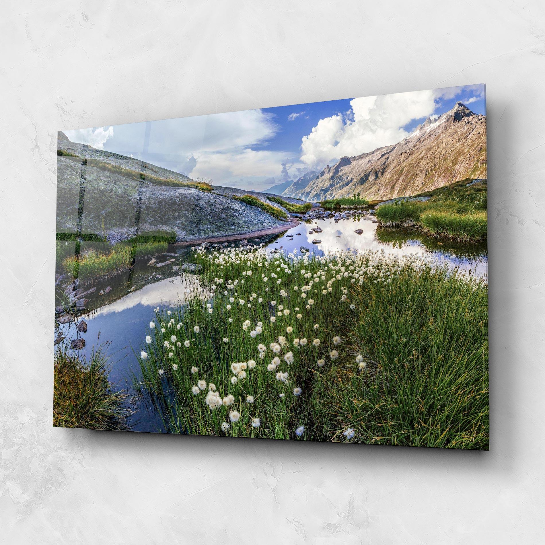 Стъклена картина Lake Spring View mockup 1