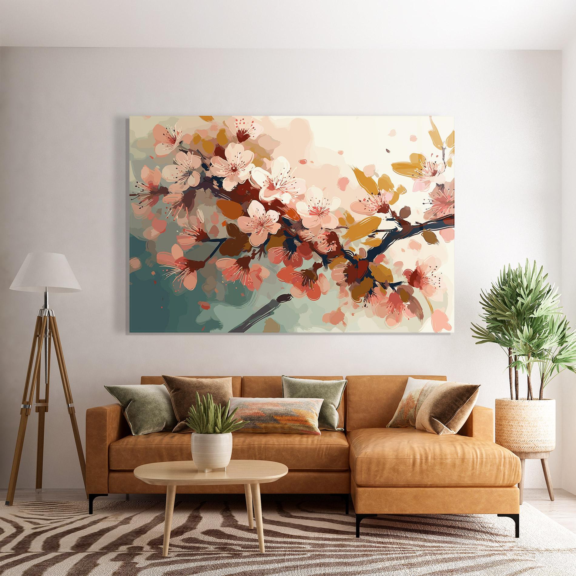 Стъклена картина Cute Spring Flower mockup 7