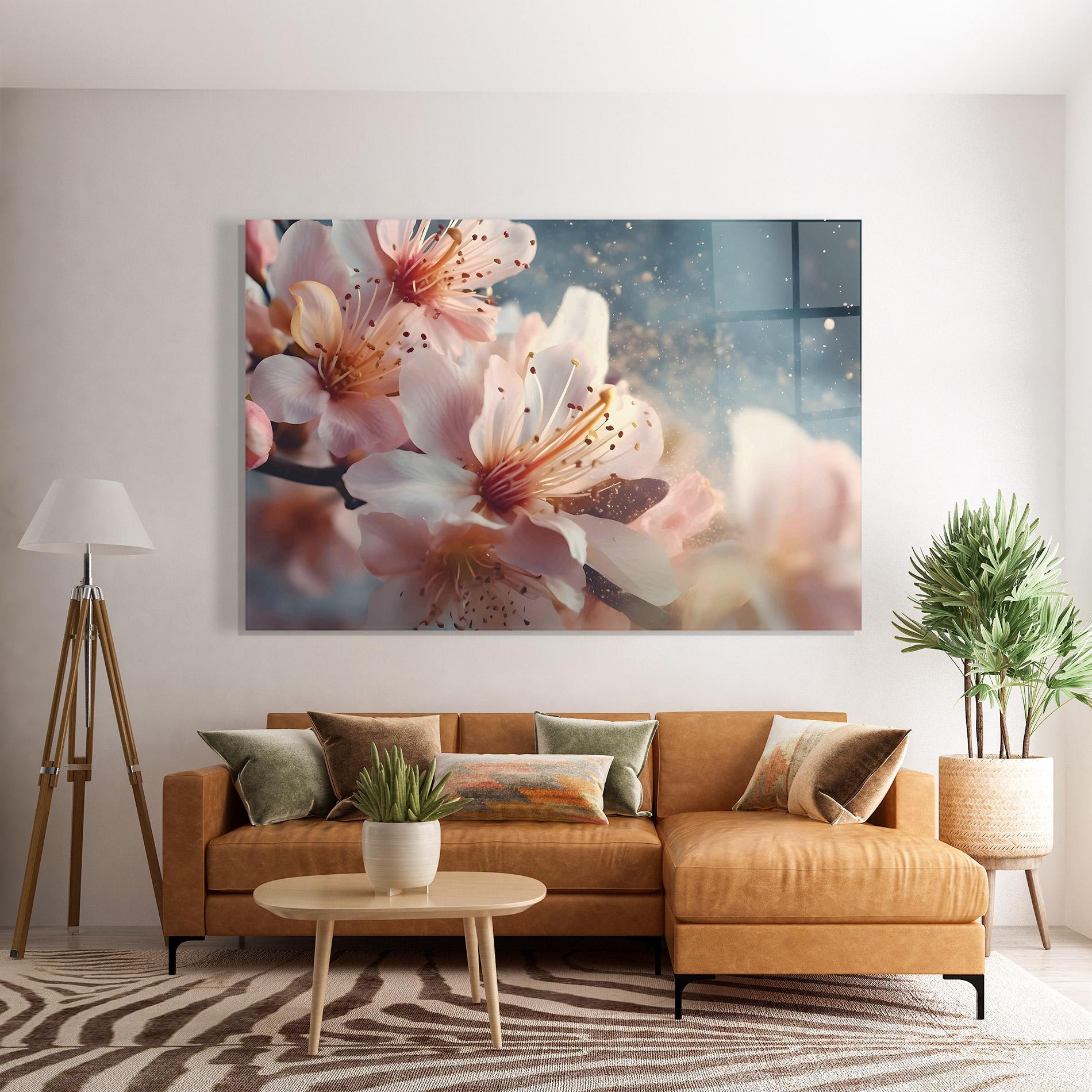 Стъклена картина Flower Spring Art mockup 7