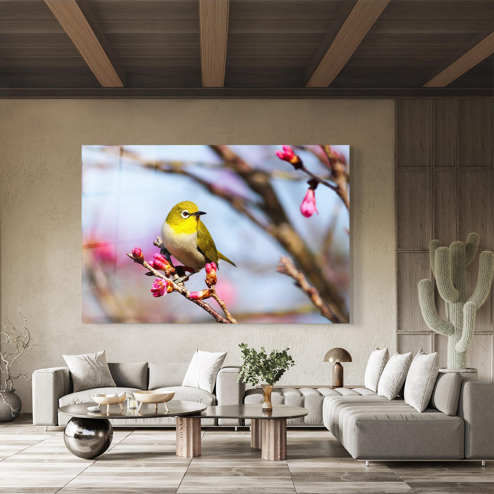 Стъклена картина Cute Pink Flower Buds mockup 8