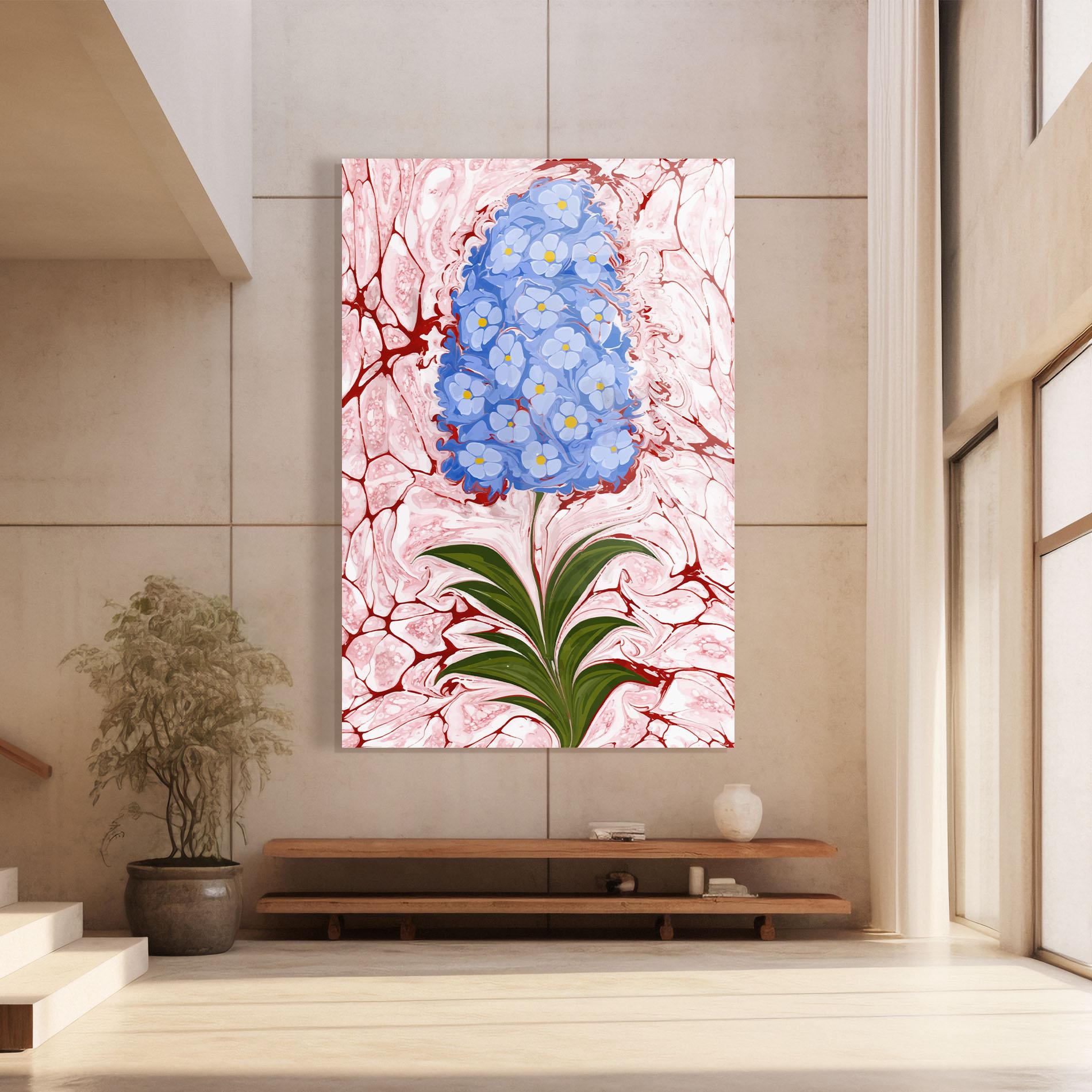 Стъклена картина Blue Spring Flower mockup 8
