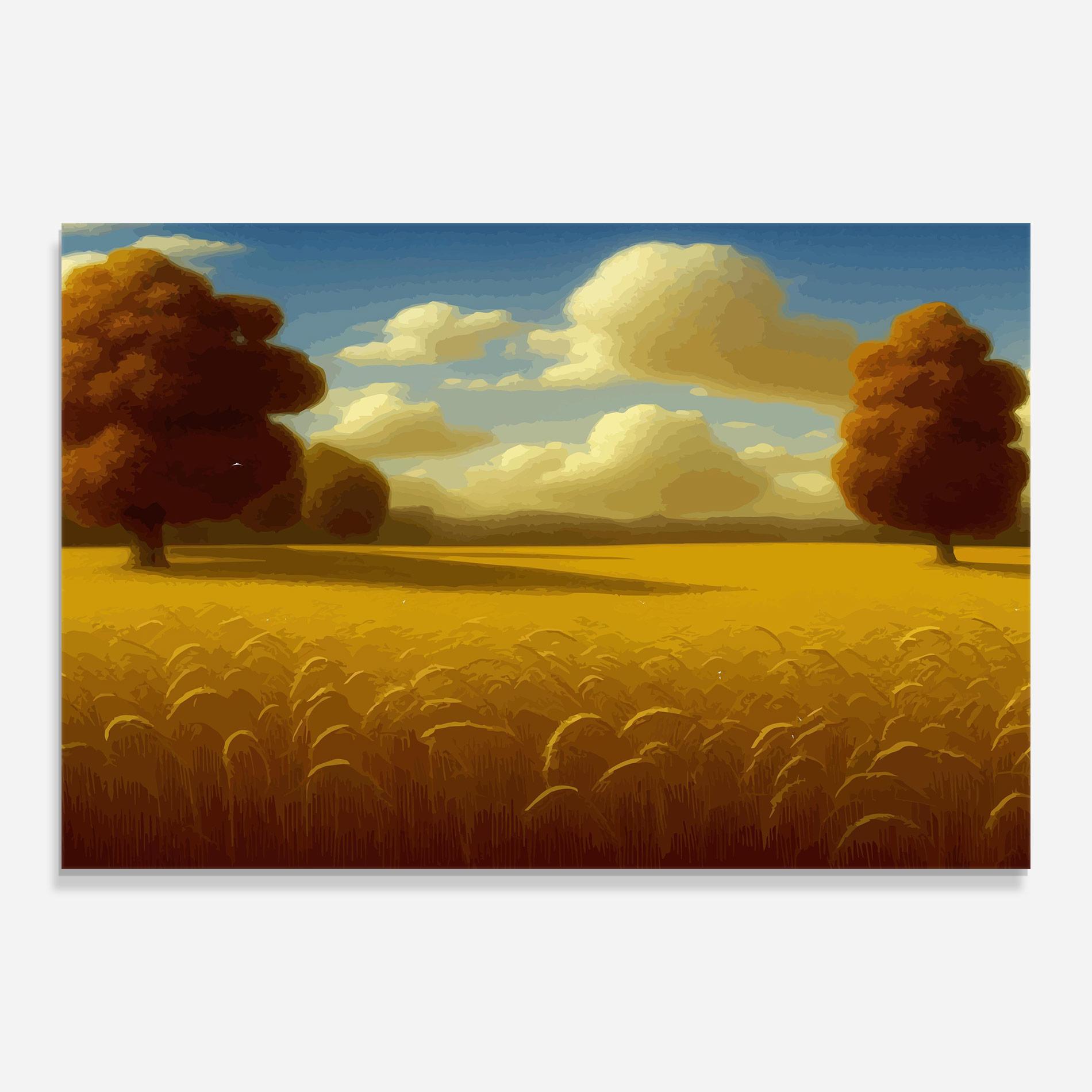 Стъклена картина Cloud Rural Yellow mockup 0