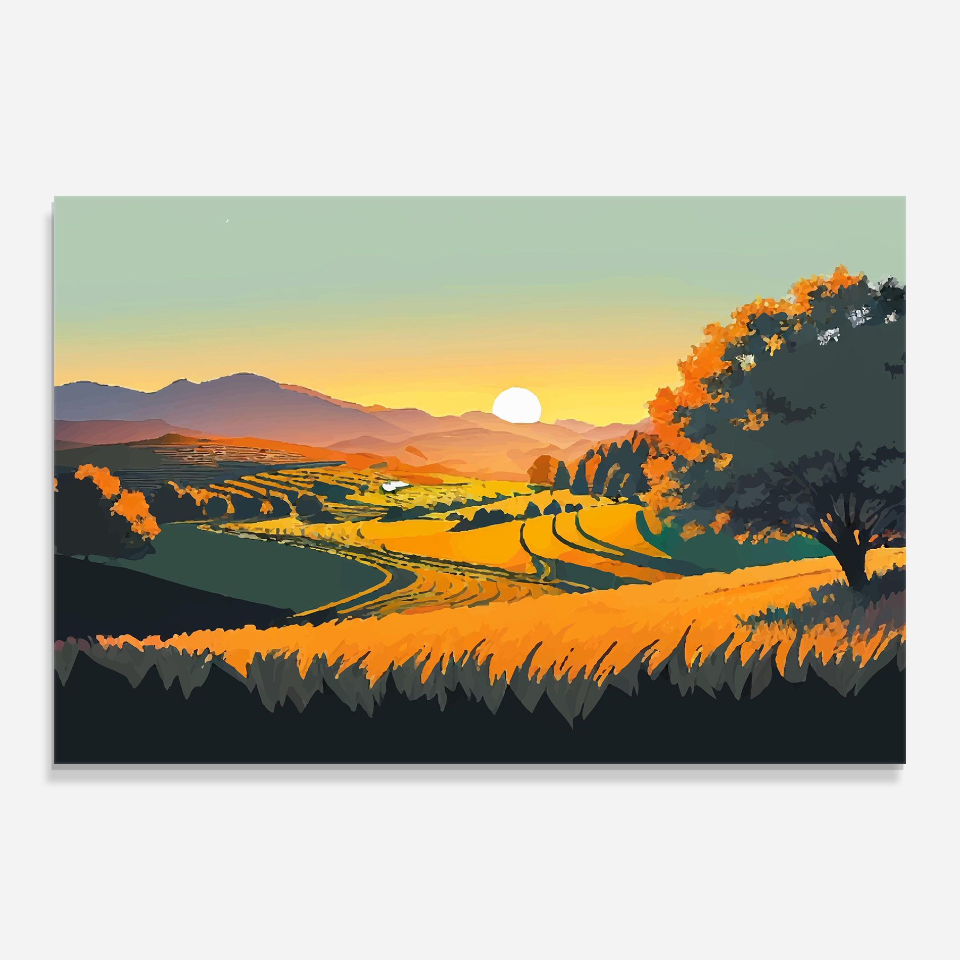Rural Sunset Field mockup 0