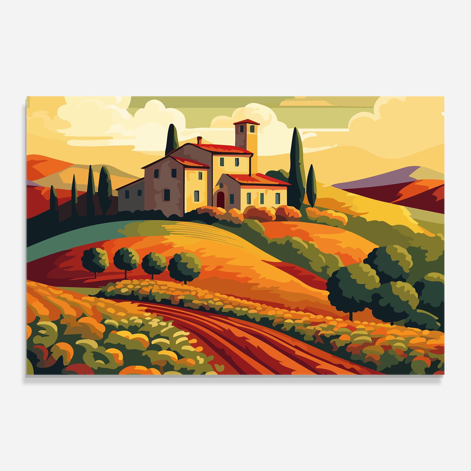 Стъклена картина Urban Autumn Art mockup 0