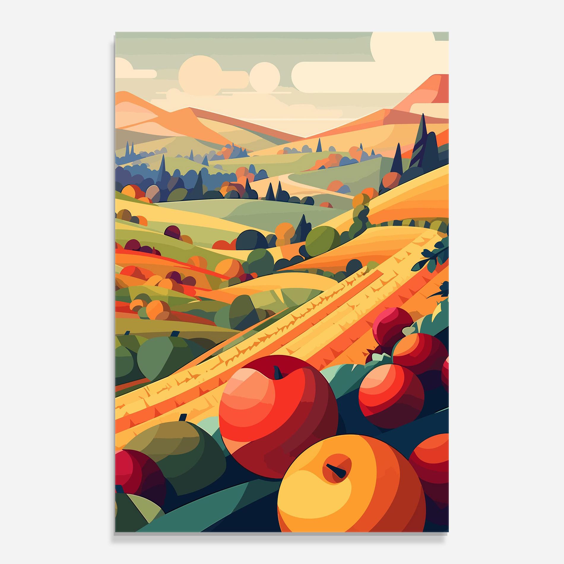 Стъклена картина Autumn Rural Fruits mockup 0