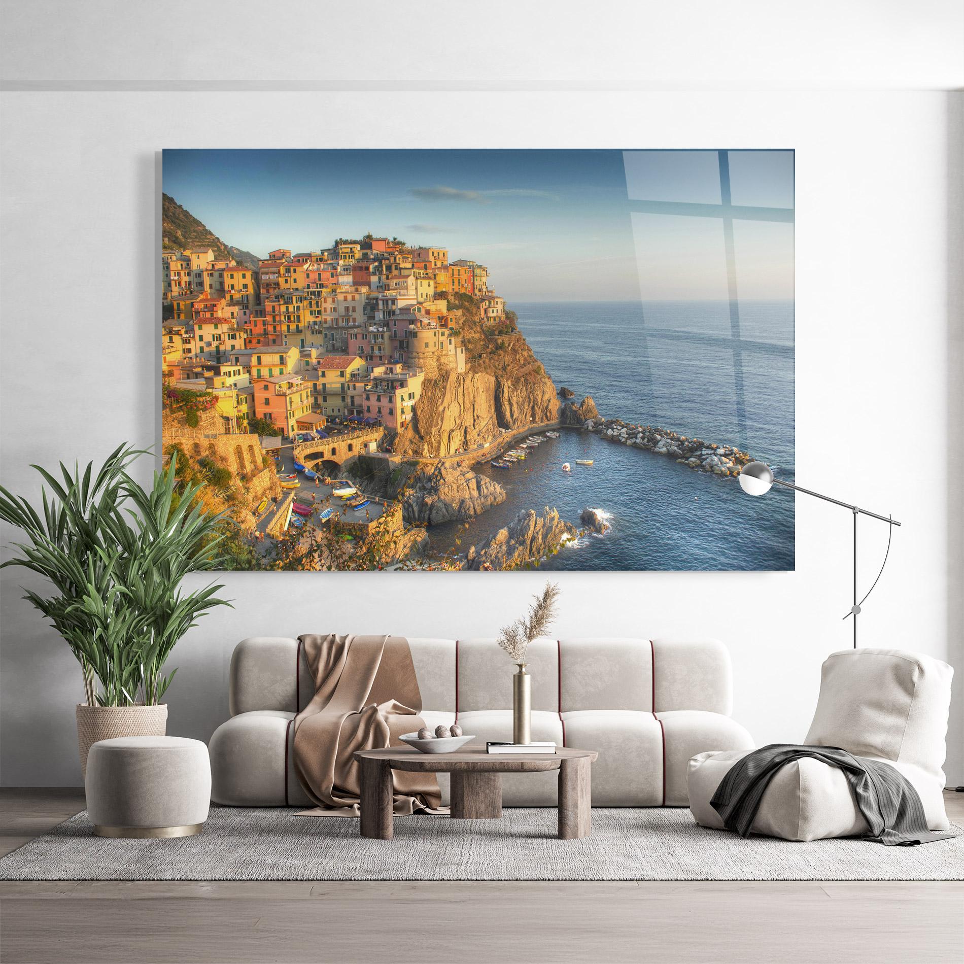 Стъклена картина Cinque Terrre mockup 9