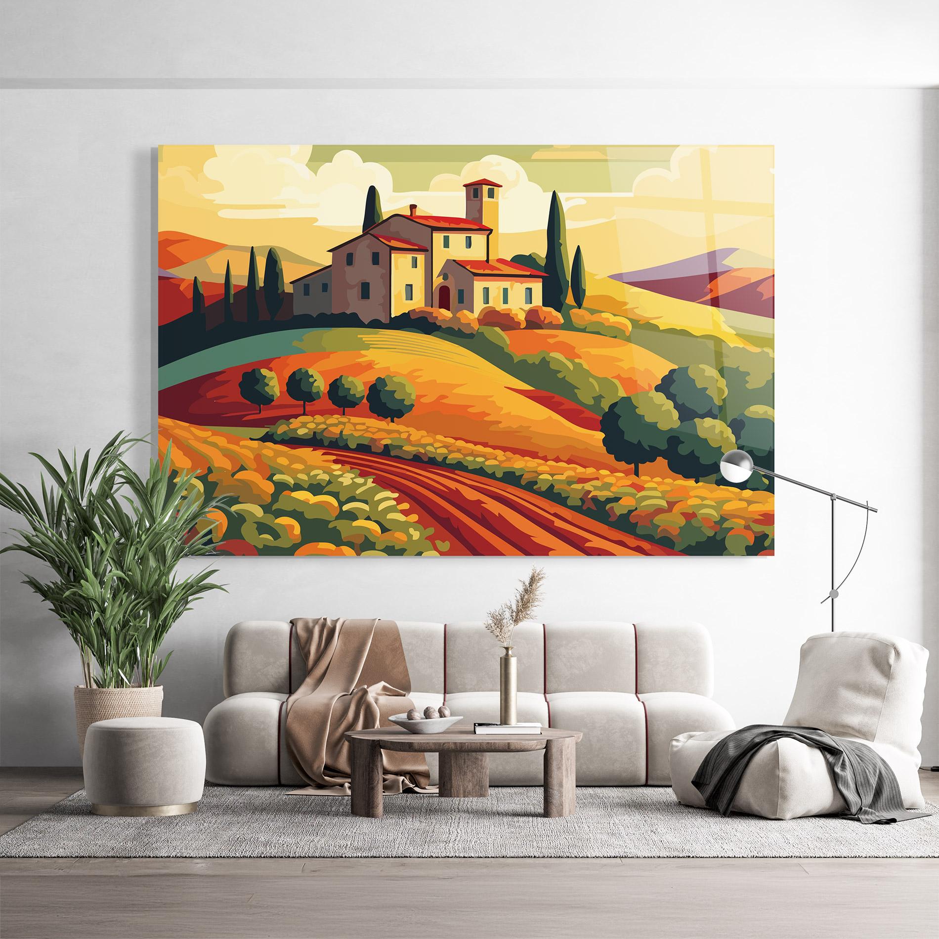 Стъклена картина Urban Autumn Art mockup 9