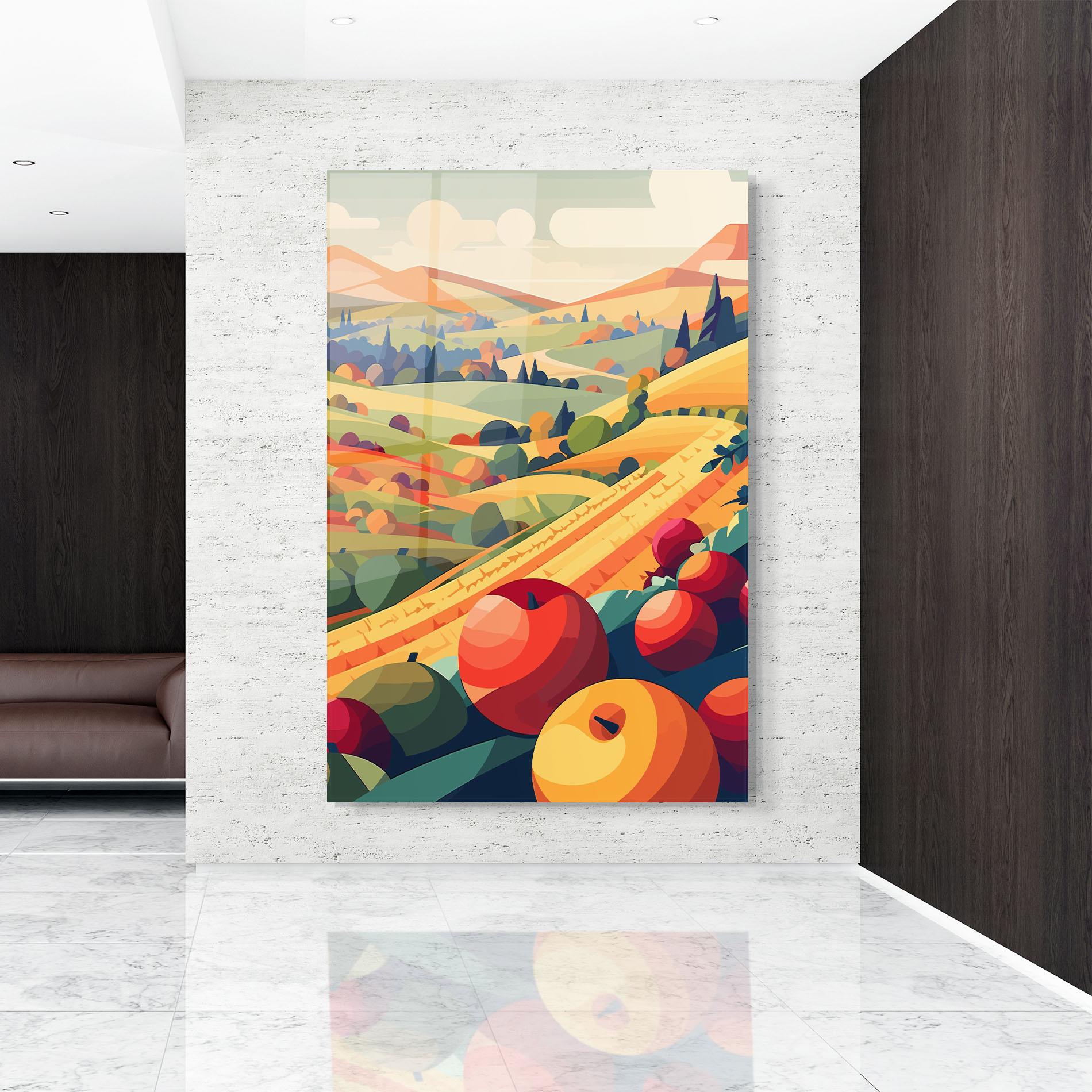Стъклена картина Autumn Rural Fruits mockup 9