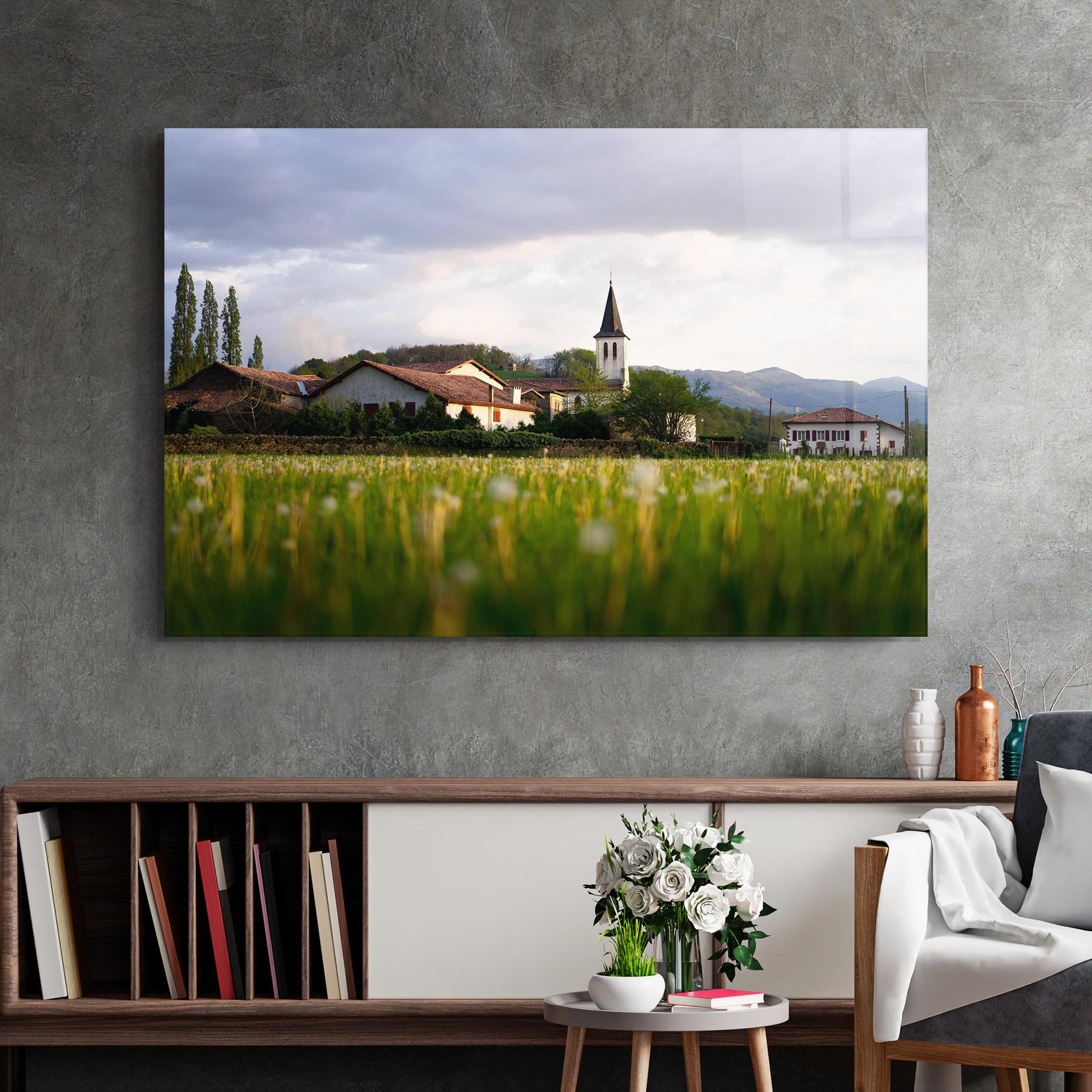 Стъклена картина Land Church mockup 2