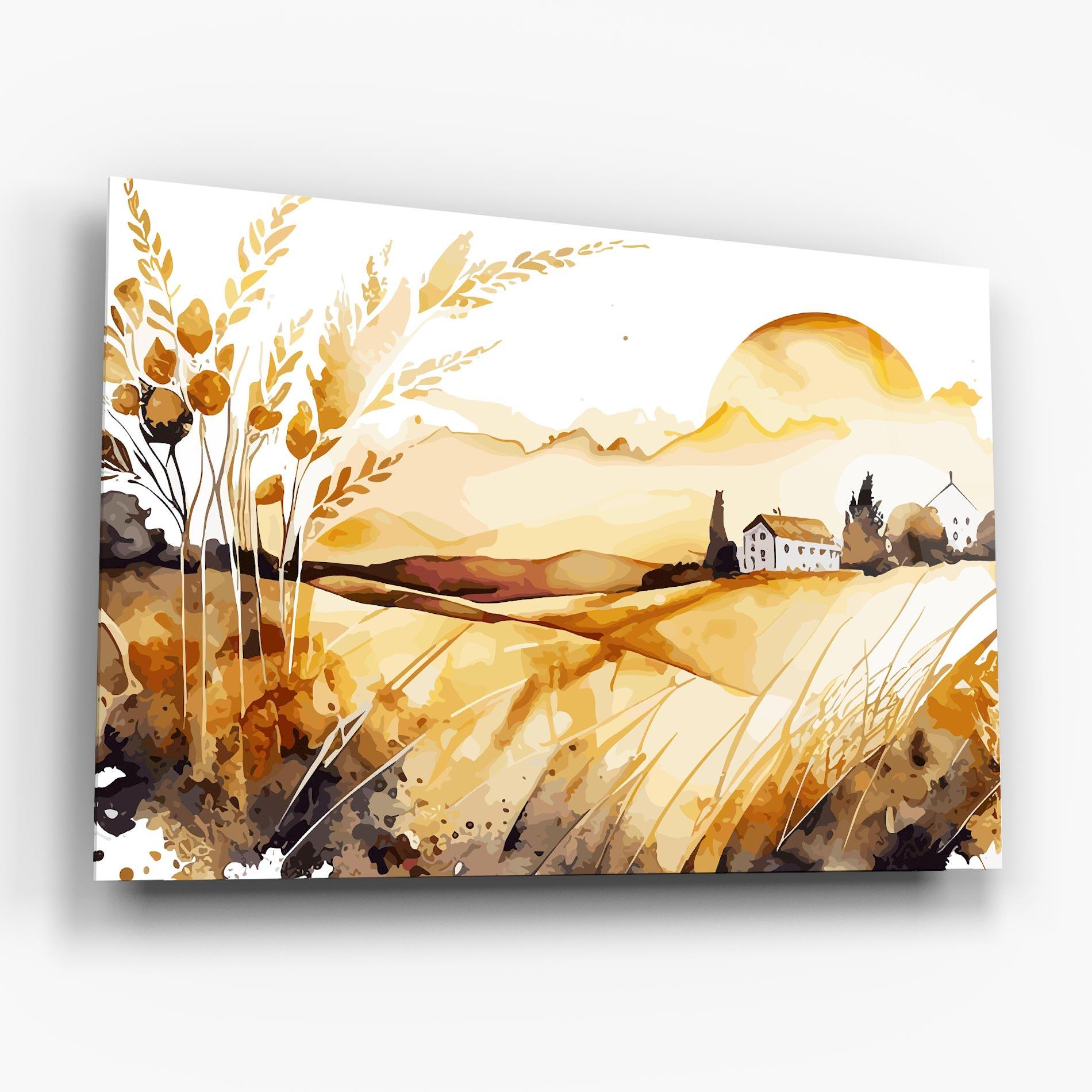 Стъклена картина Crops Field mockup 6