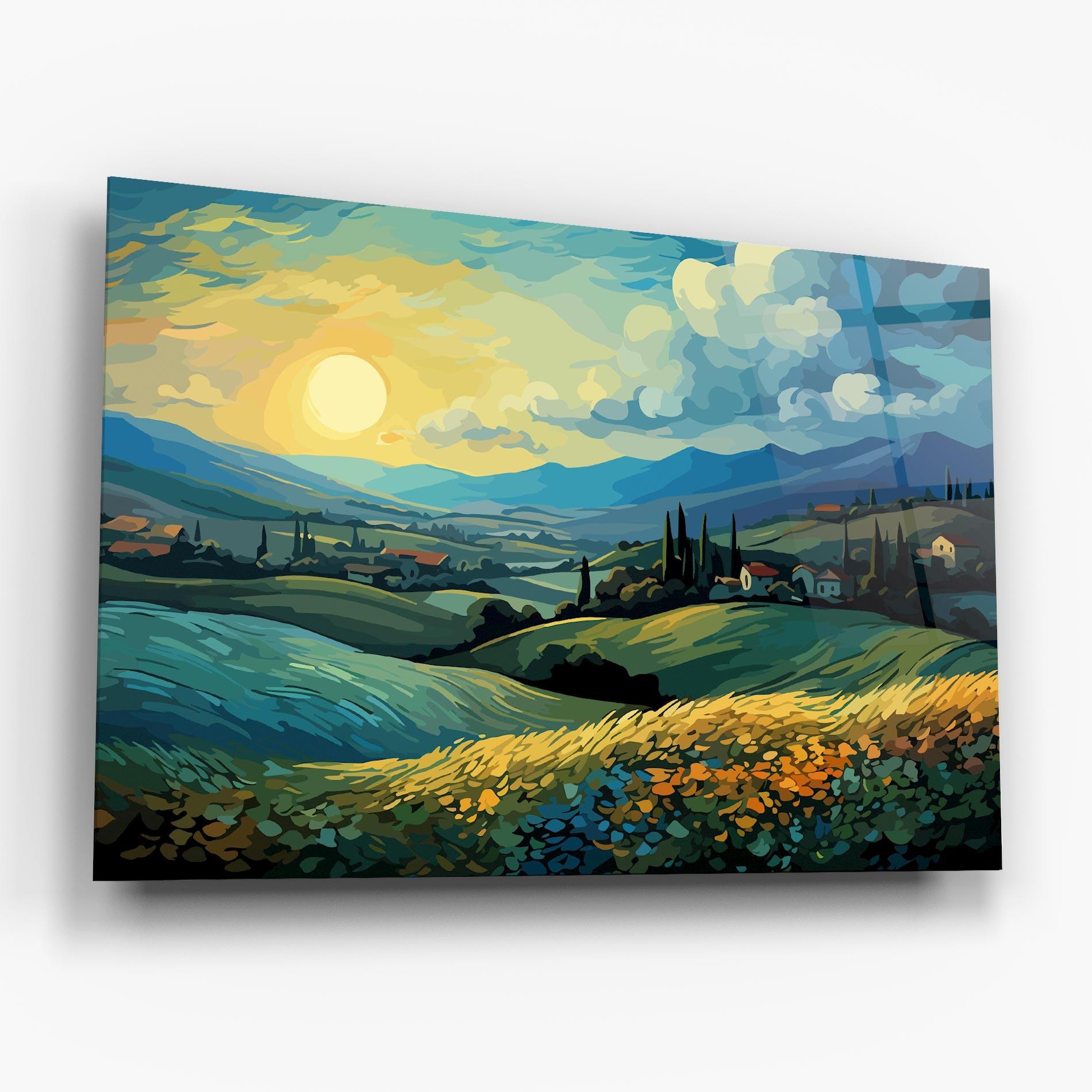 Стъклена картина Fantasy Blue View mockup 6