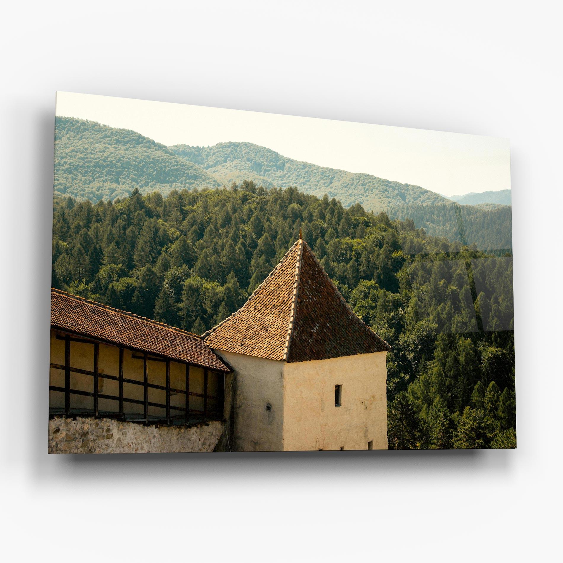 Стъклена картина Mountain Church mockup 6