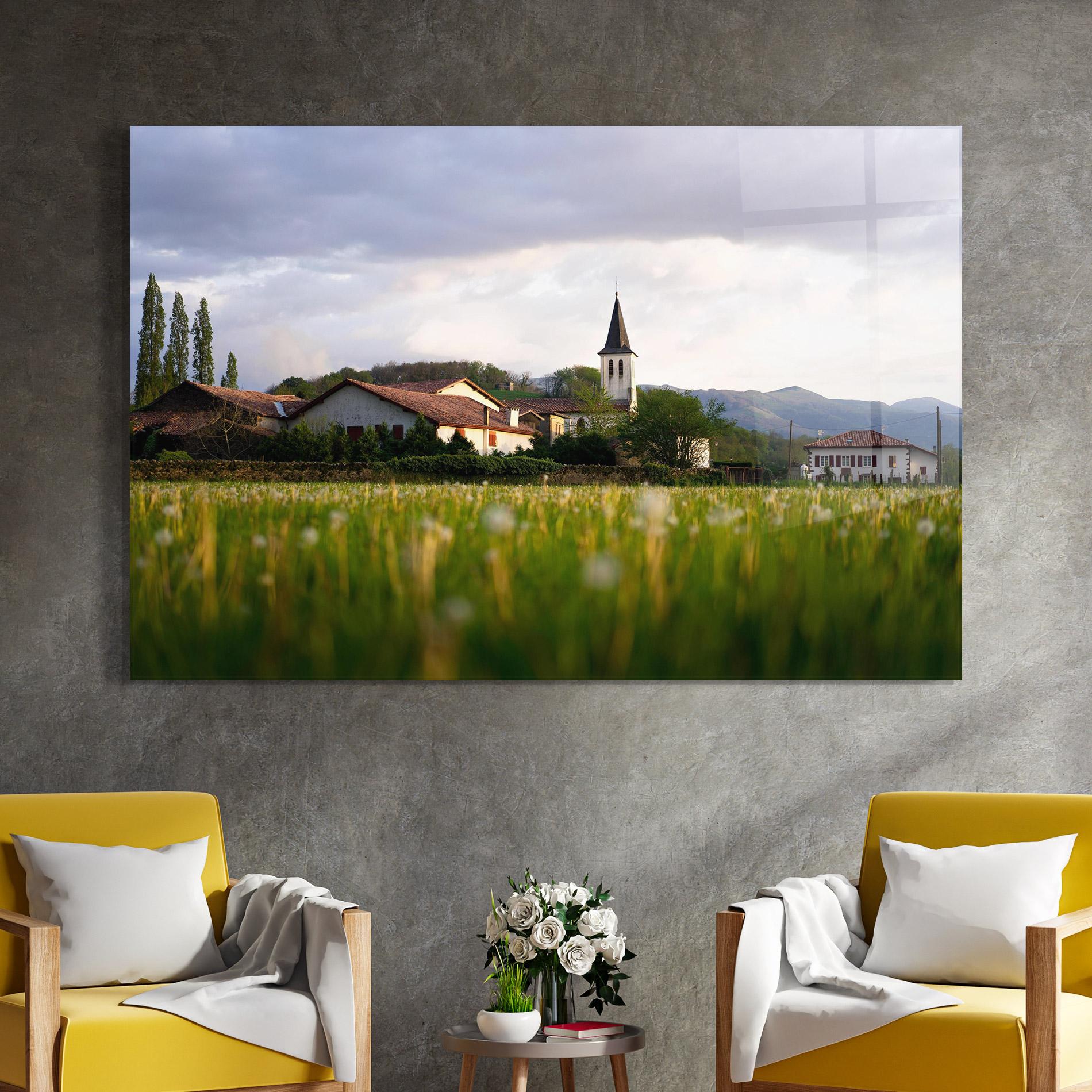 Стъклена картина Land Church mockup 4