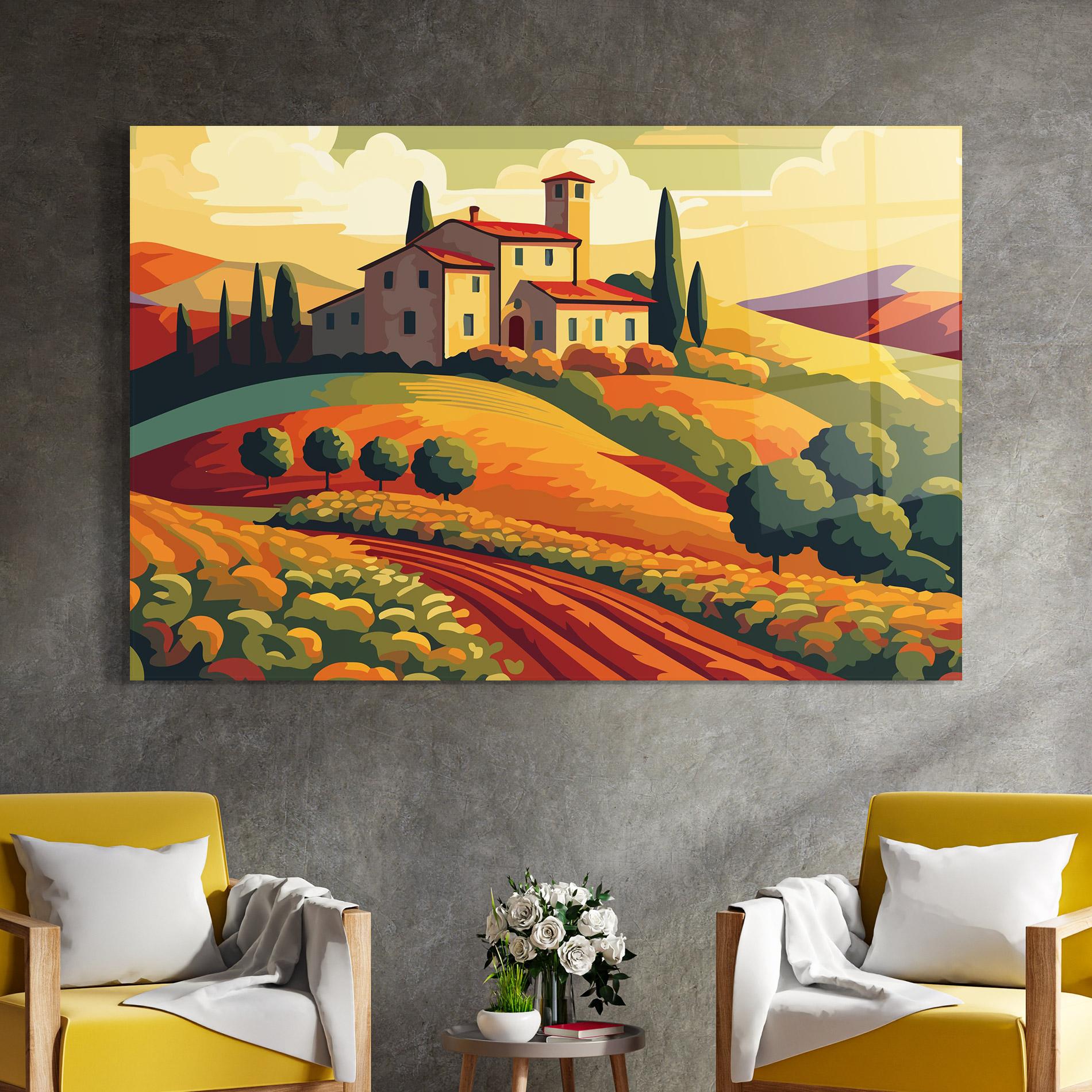 Стъклена картина Urban Autumn Art mockup 4