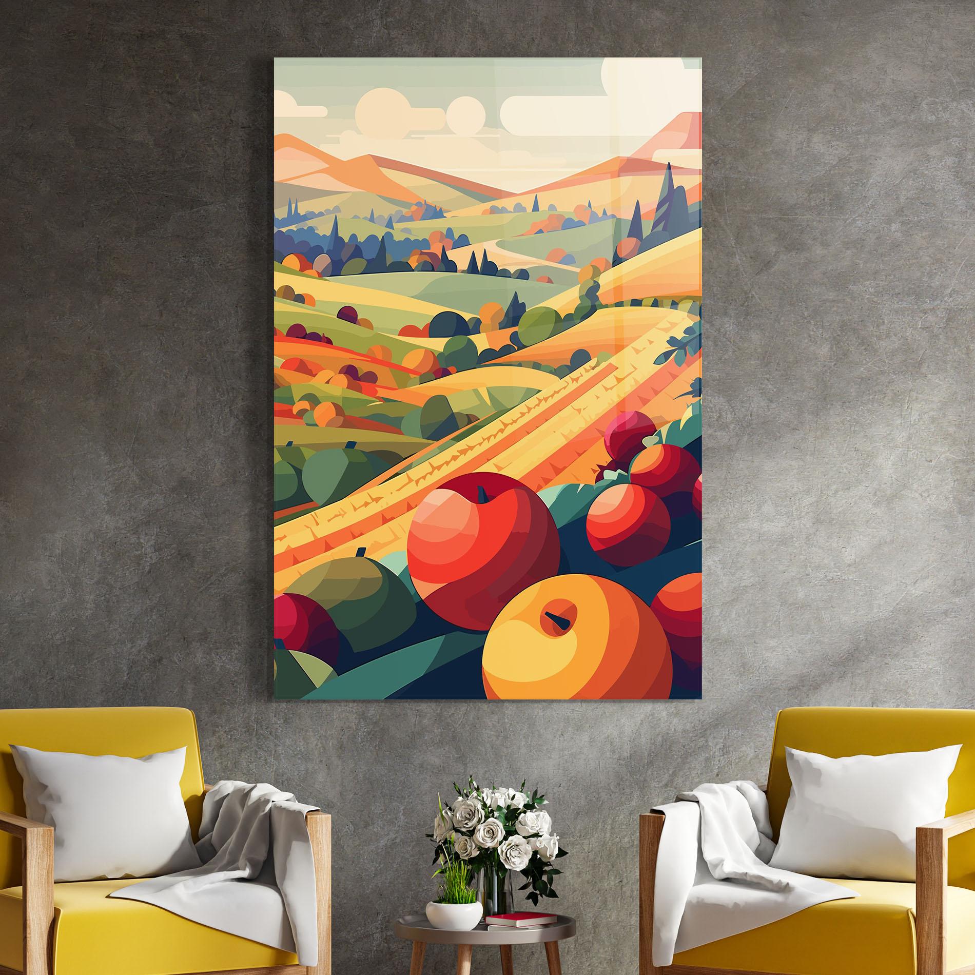Стъклена картина Autumn Rural Fruits mockup 4