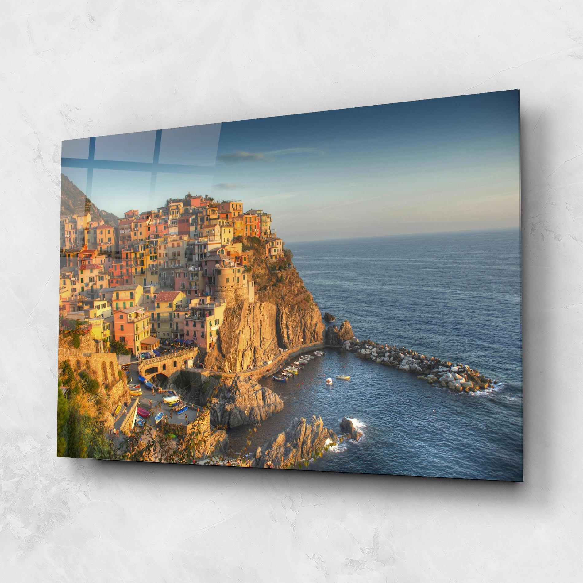Стъклена картина Cinque Terrre mockup 1