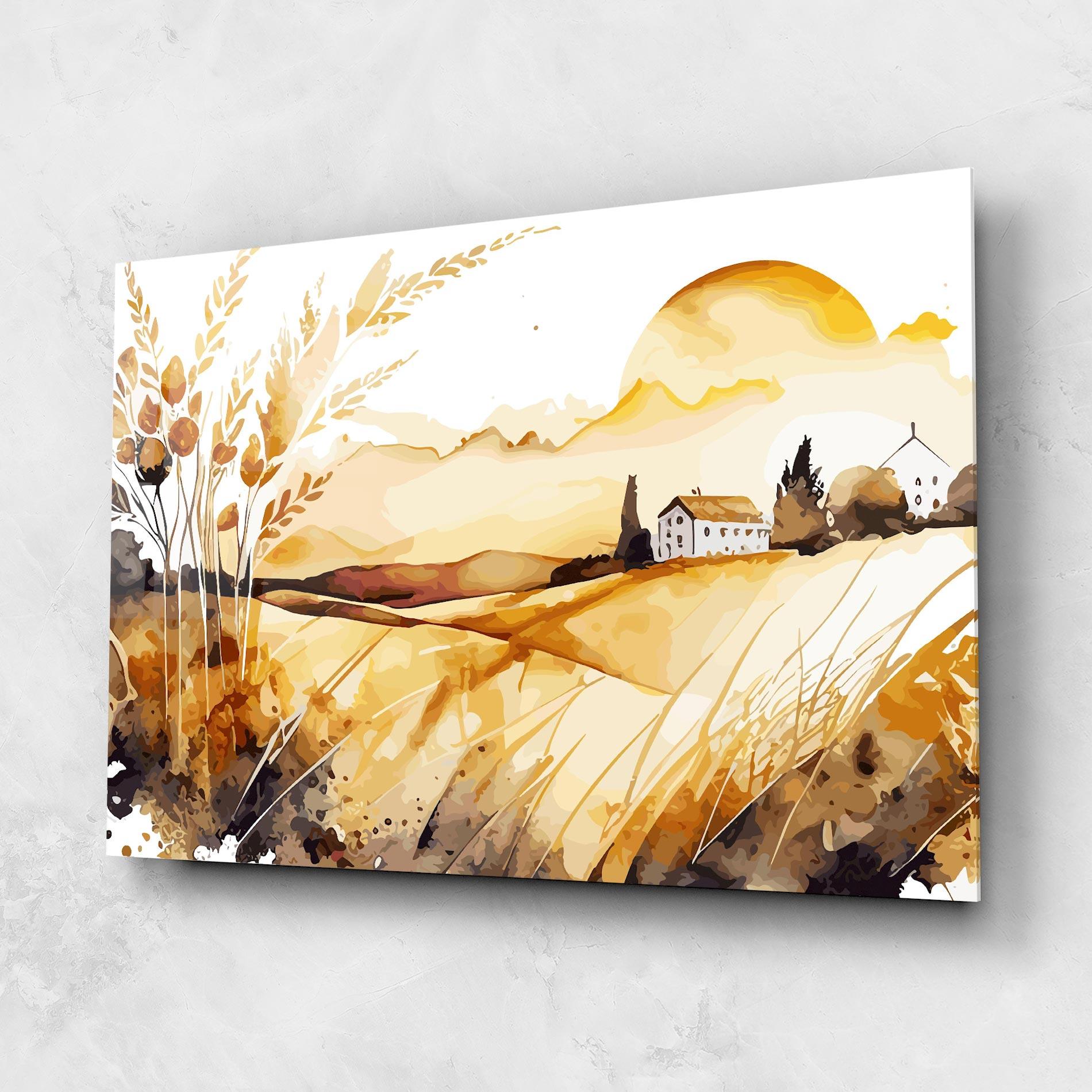 Стъклена картина Crops Field mockup 1