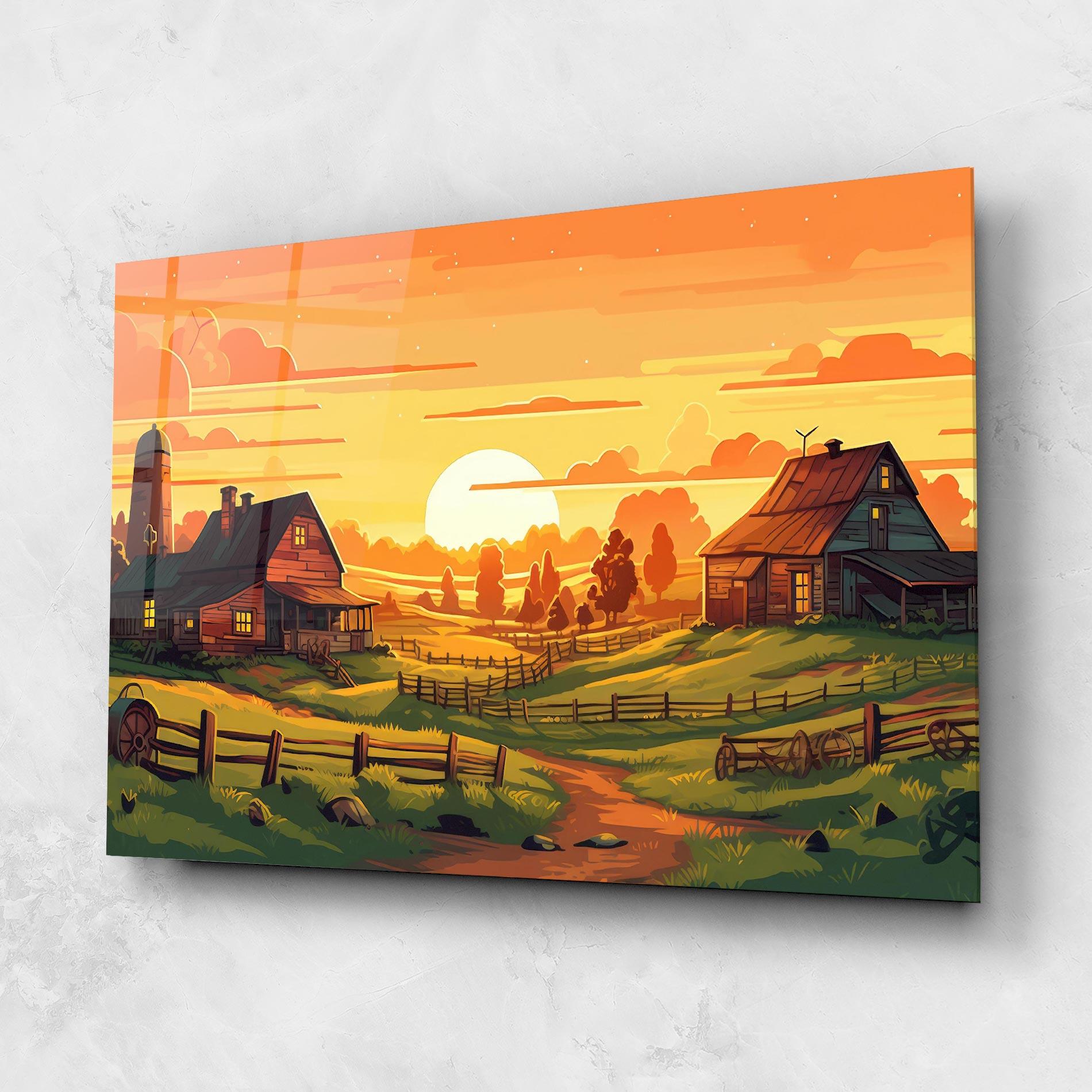 Стъклена картина Farmhouse Sunlight mockup 1