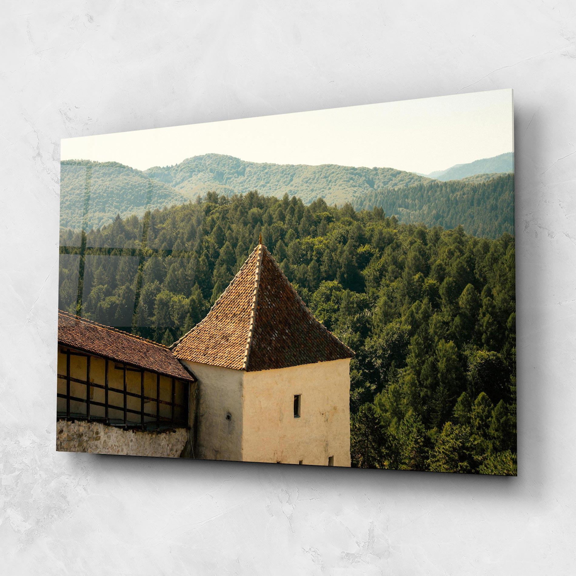 Стъклена картина Mountain Church mockup 1