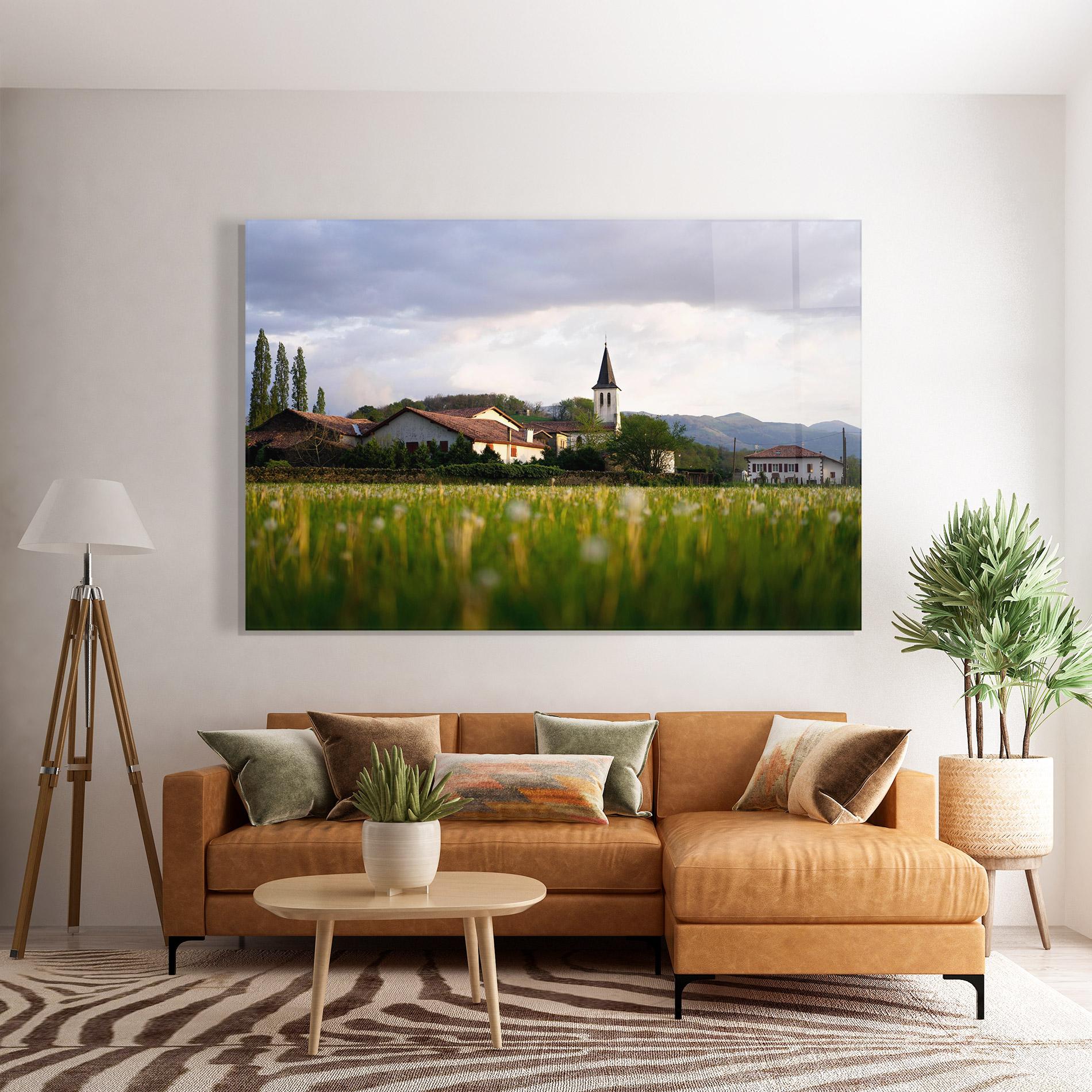 Стъклена картина Land Church mockup 7