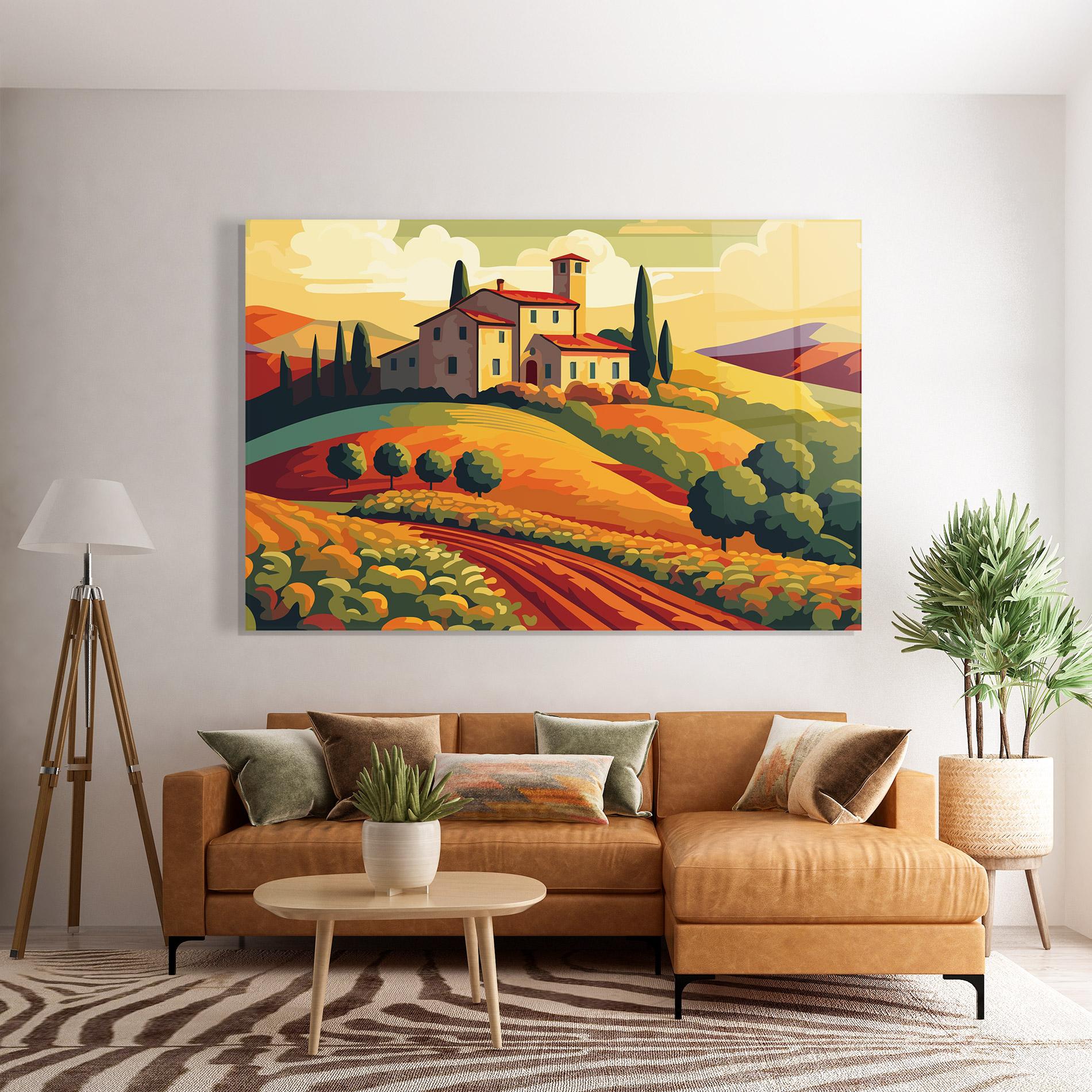 Стъклена картина Urban Autumn Art mockup 7