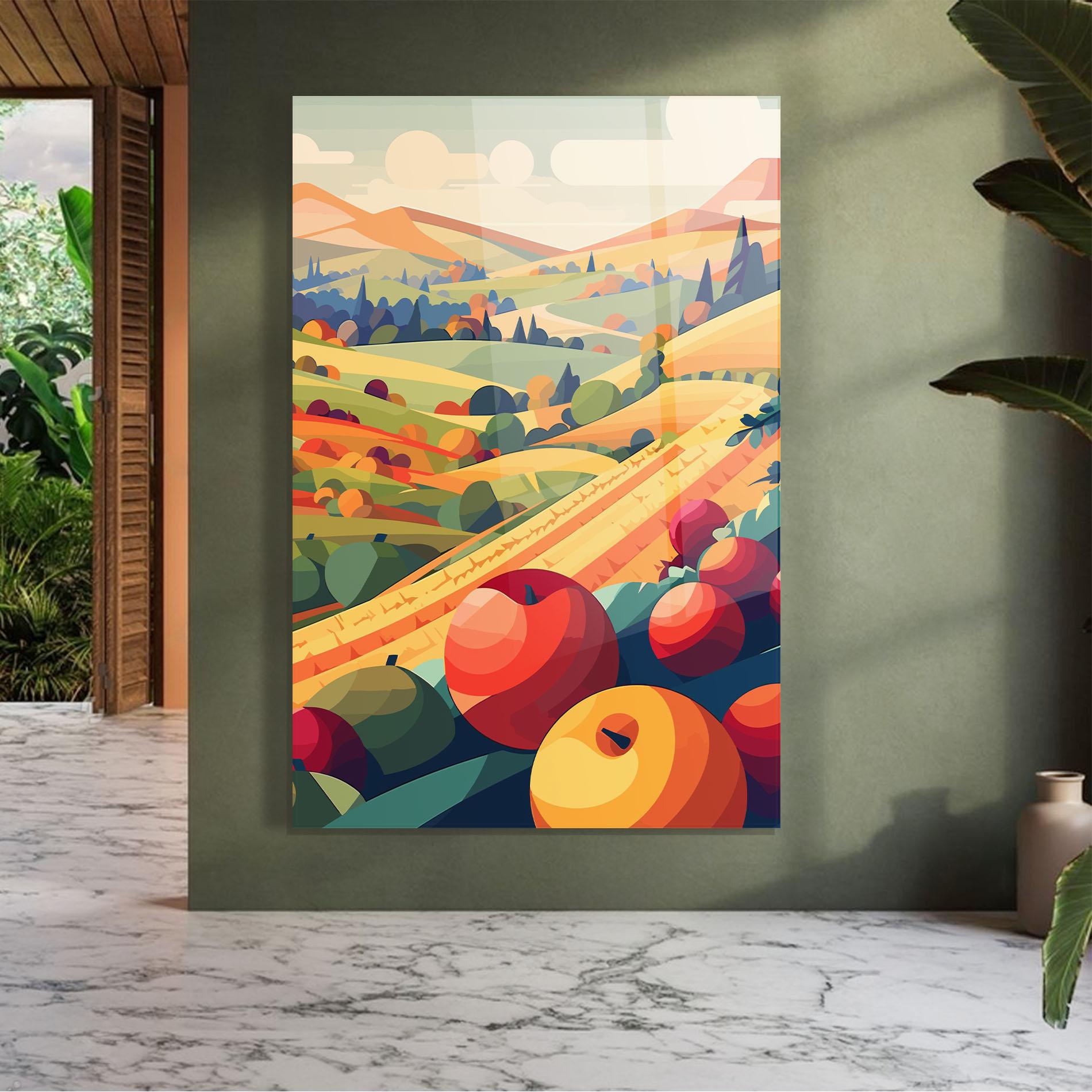 Стъклена картина Autumn Rural Fruits mockup 7