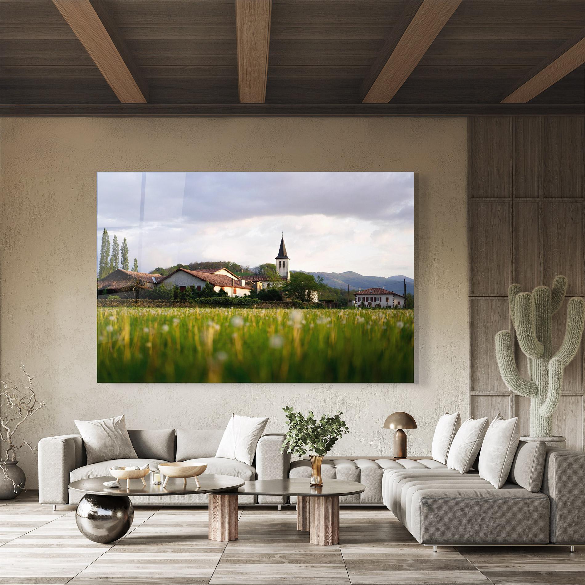 Стъклена картина Land Church mockup 8