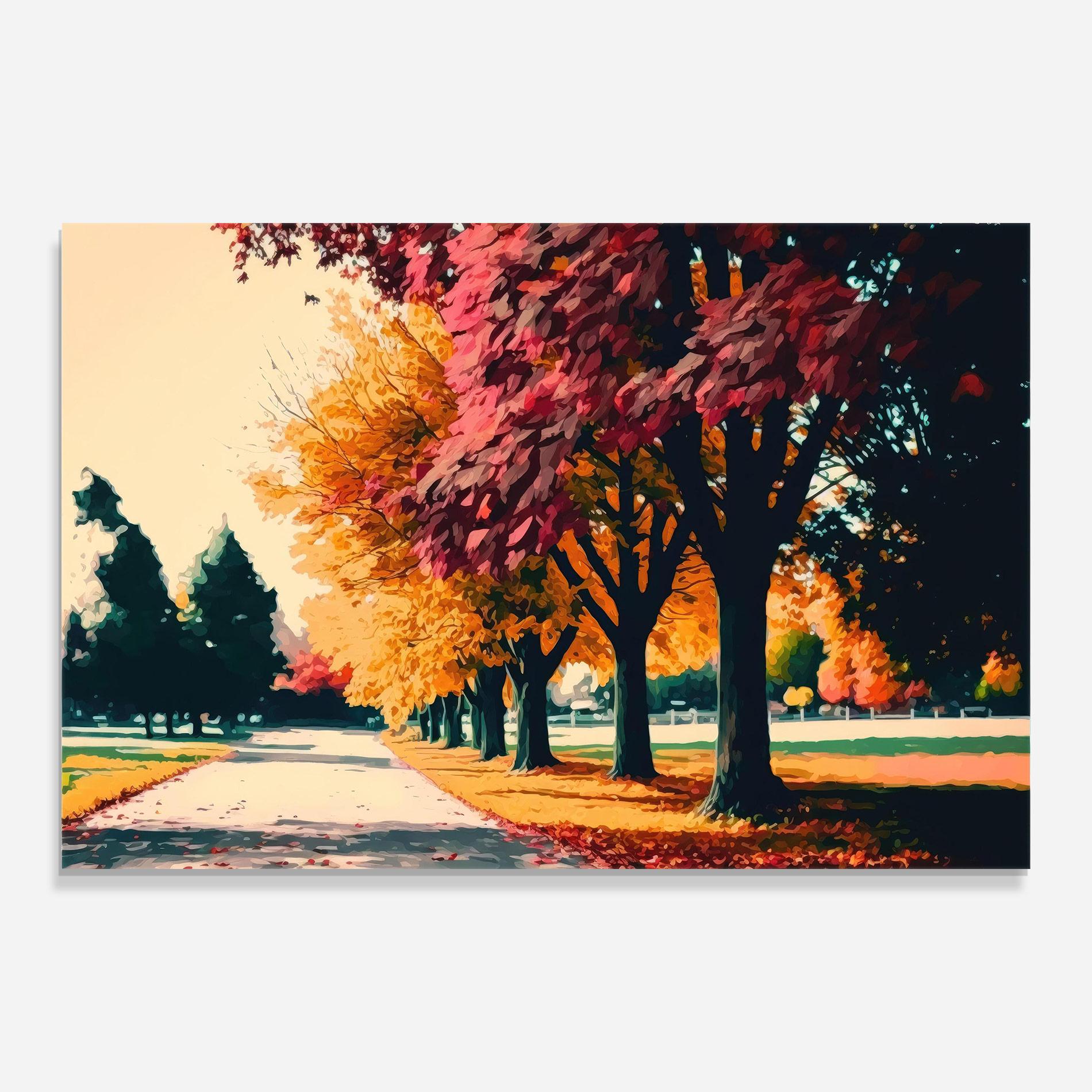 Стъклена картина Autumn Park mockup 0