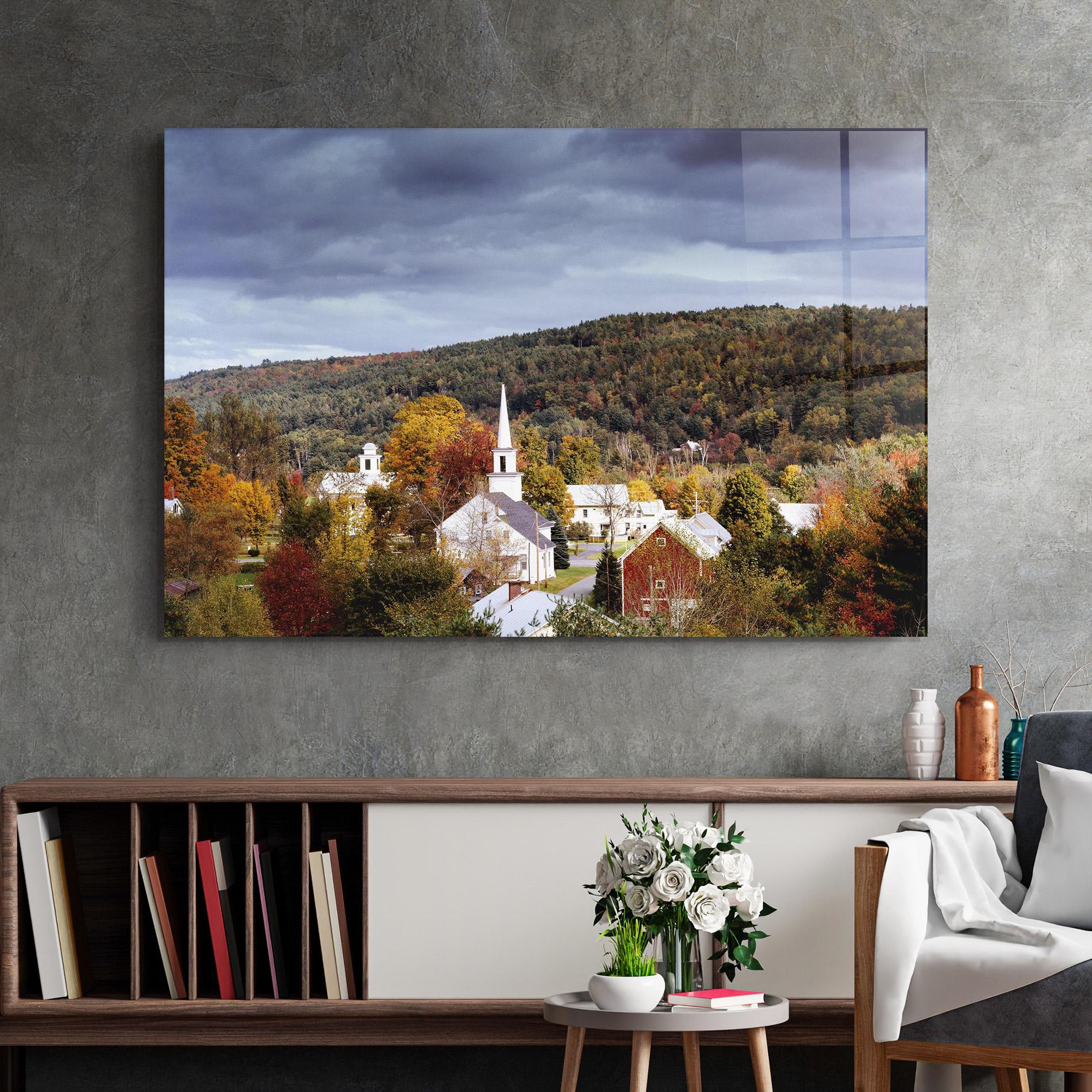 Стъклена картина Autumn Trees mockup 2