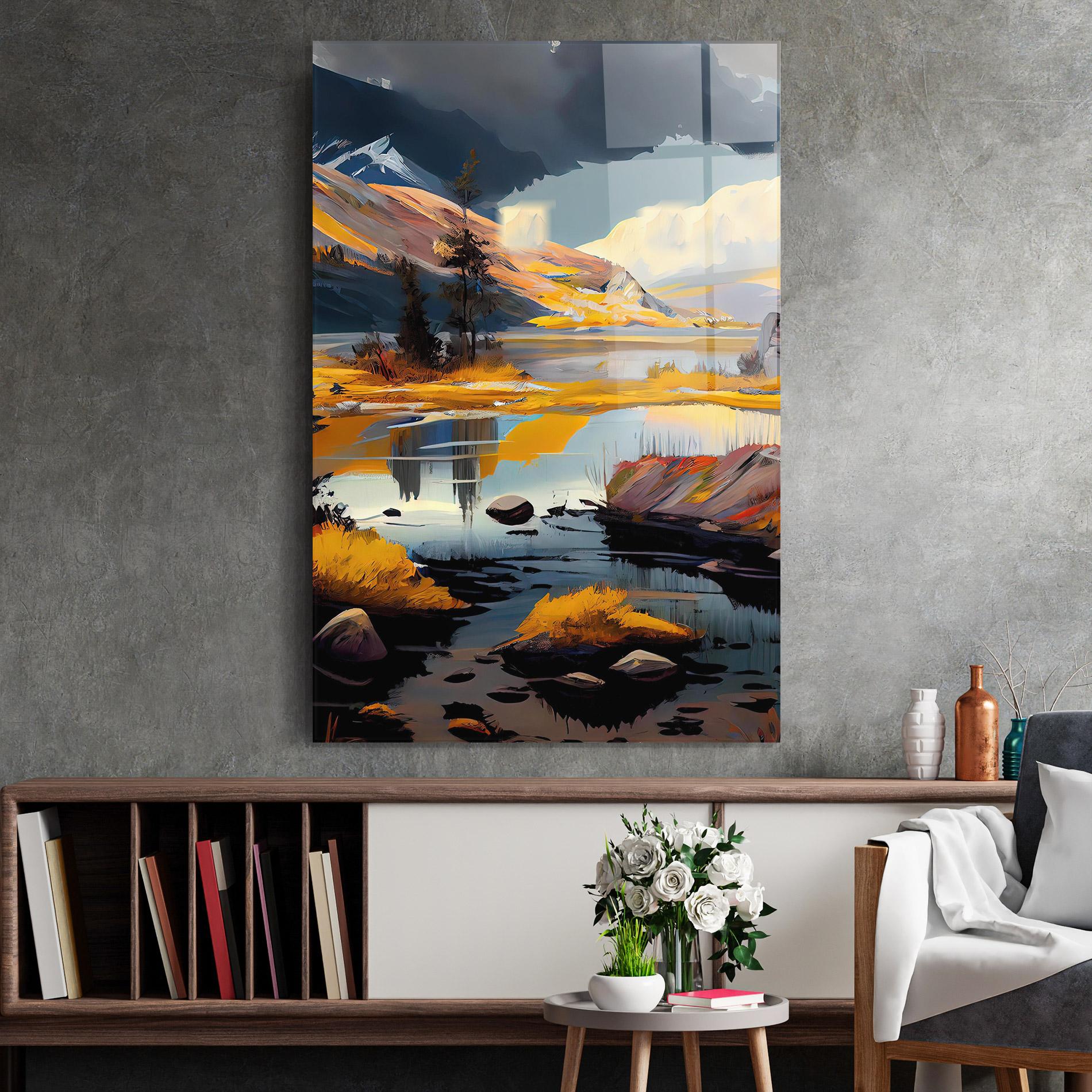 Стъклена картина Autumn Landscape mockup 2