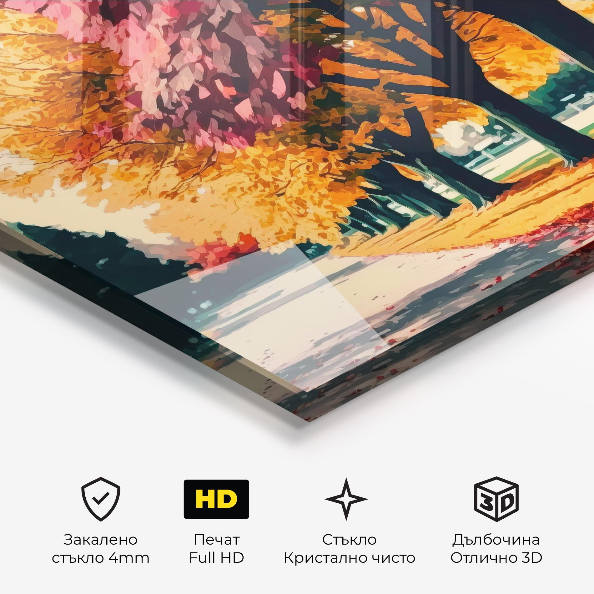 Стъклена картина Autumn Park mockup 3