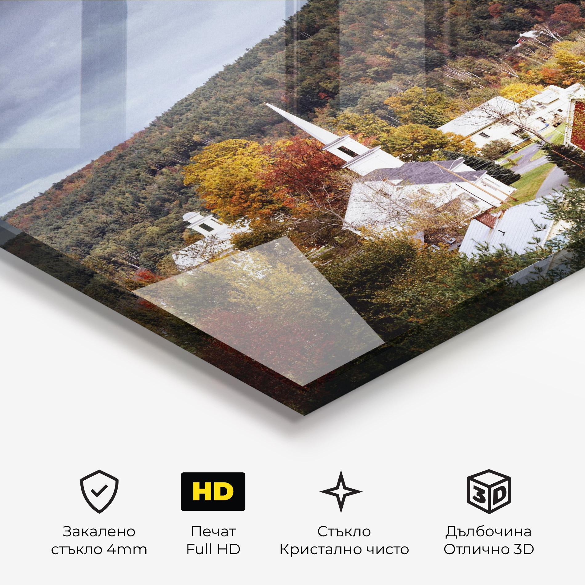 Стъклена картина Autumn Trees mockup 3