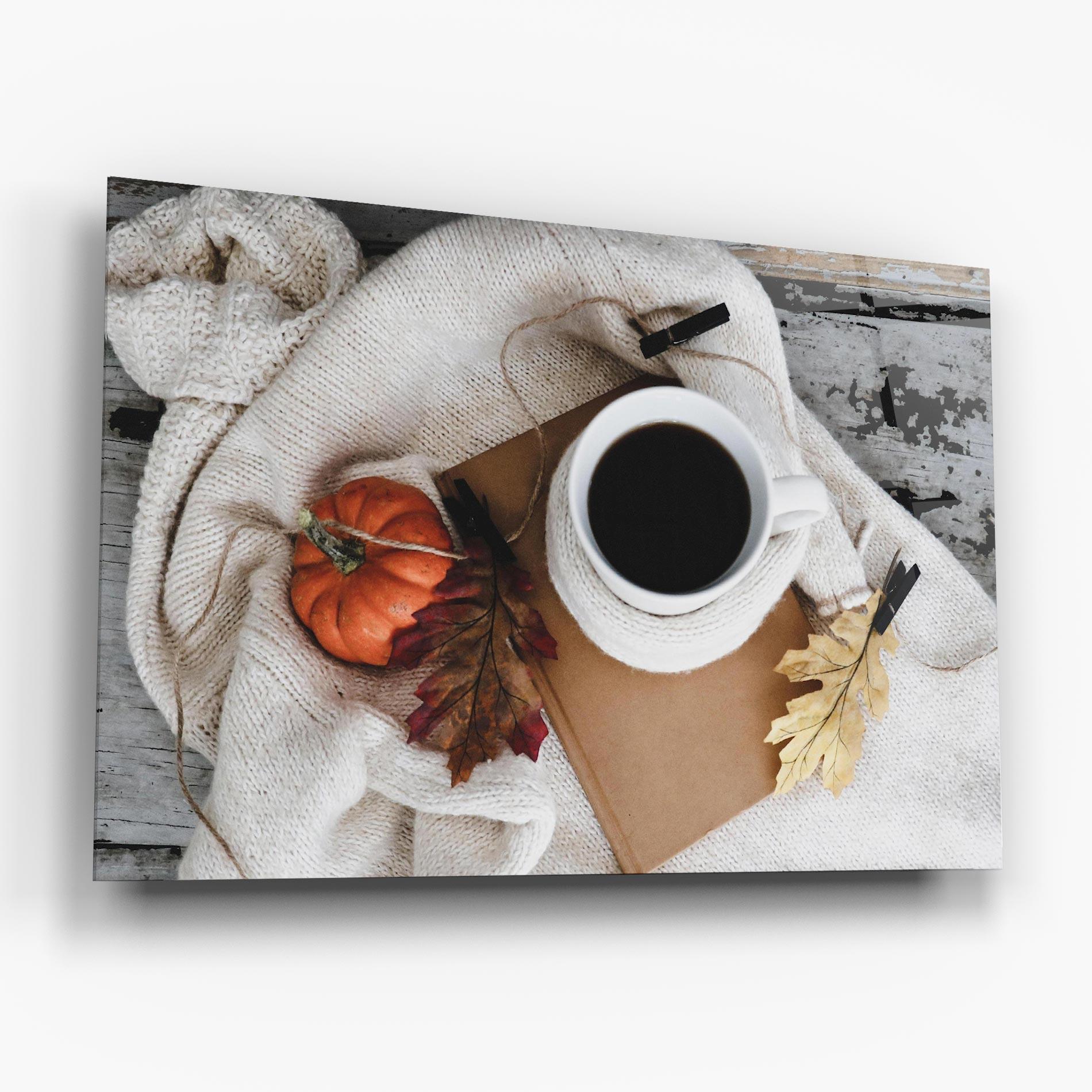 Стъклена картина Autumn Coffee mockup 6