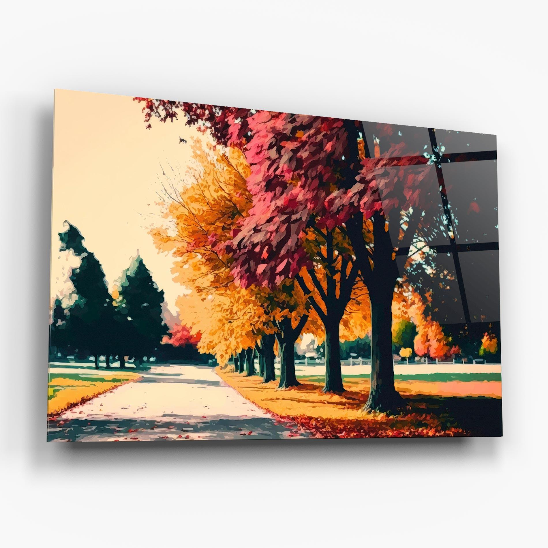 Стъклена картина Autumn Park mockup 6