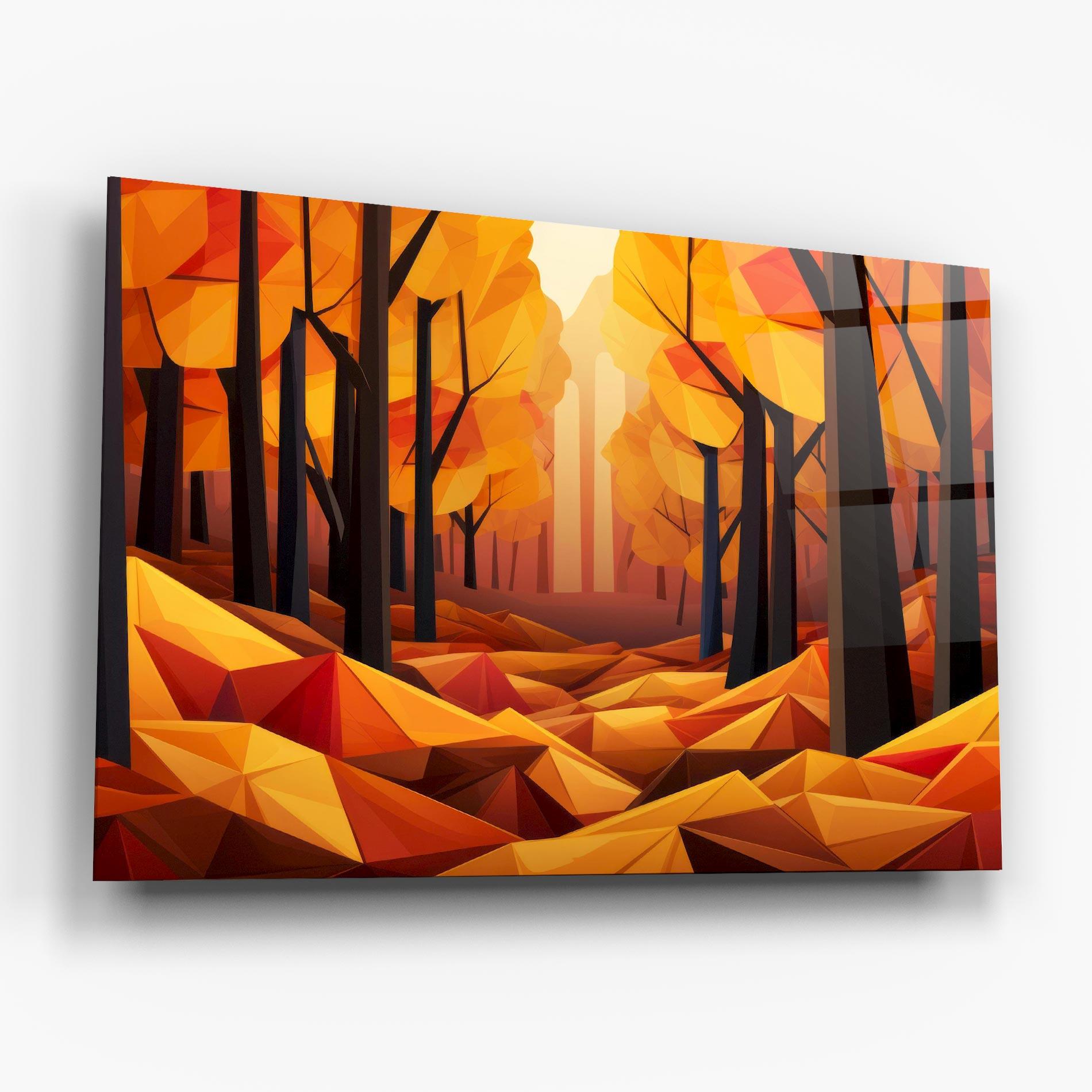 Стъклена картина Autumn Shapes mockup 6