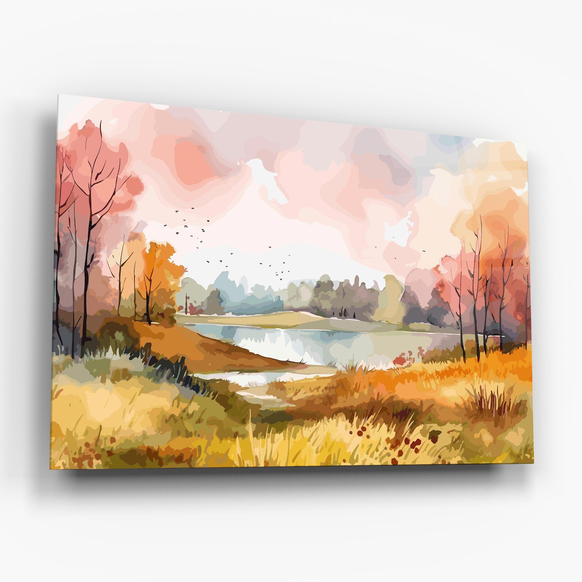 Стъклена картина Autumn Watercolor mockup 6
