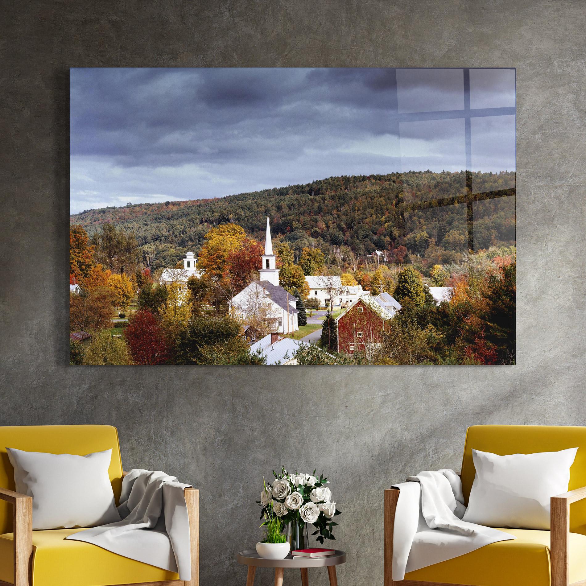 Стъклена картина Autumn Trees mockup 4