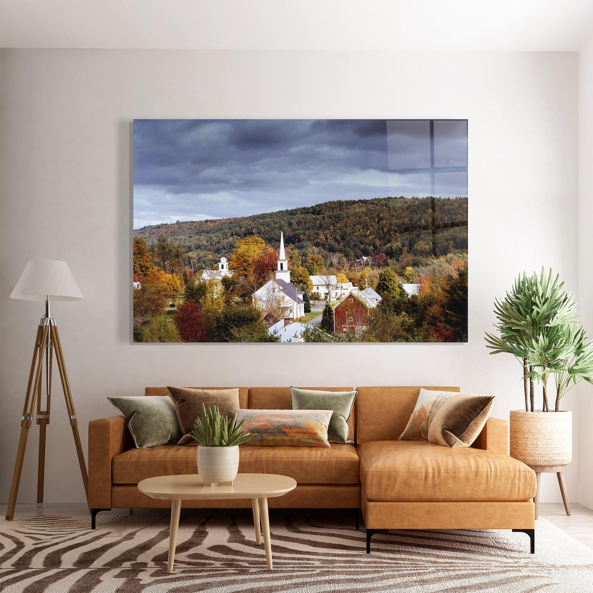 Стъклена картина Autumn Trees mockup 7