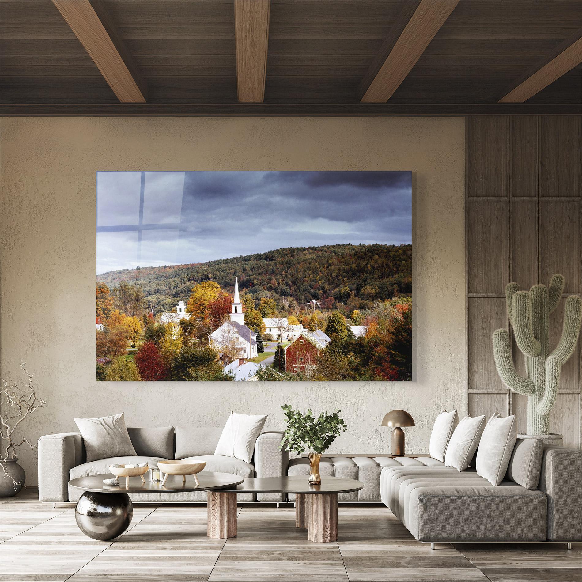 Стъклена картина Autumn Trees mockup 8