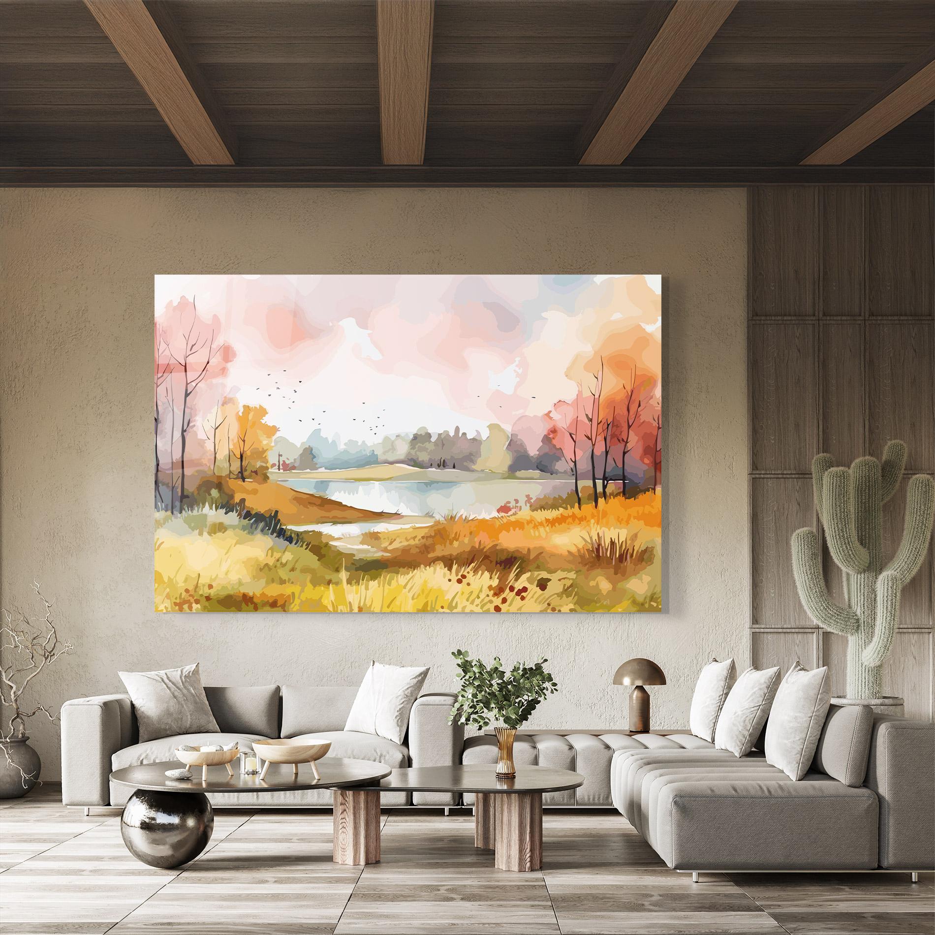 Стъклена картина Autumn Watercolor mockup 8