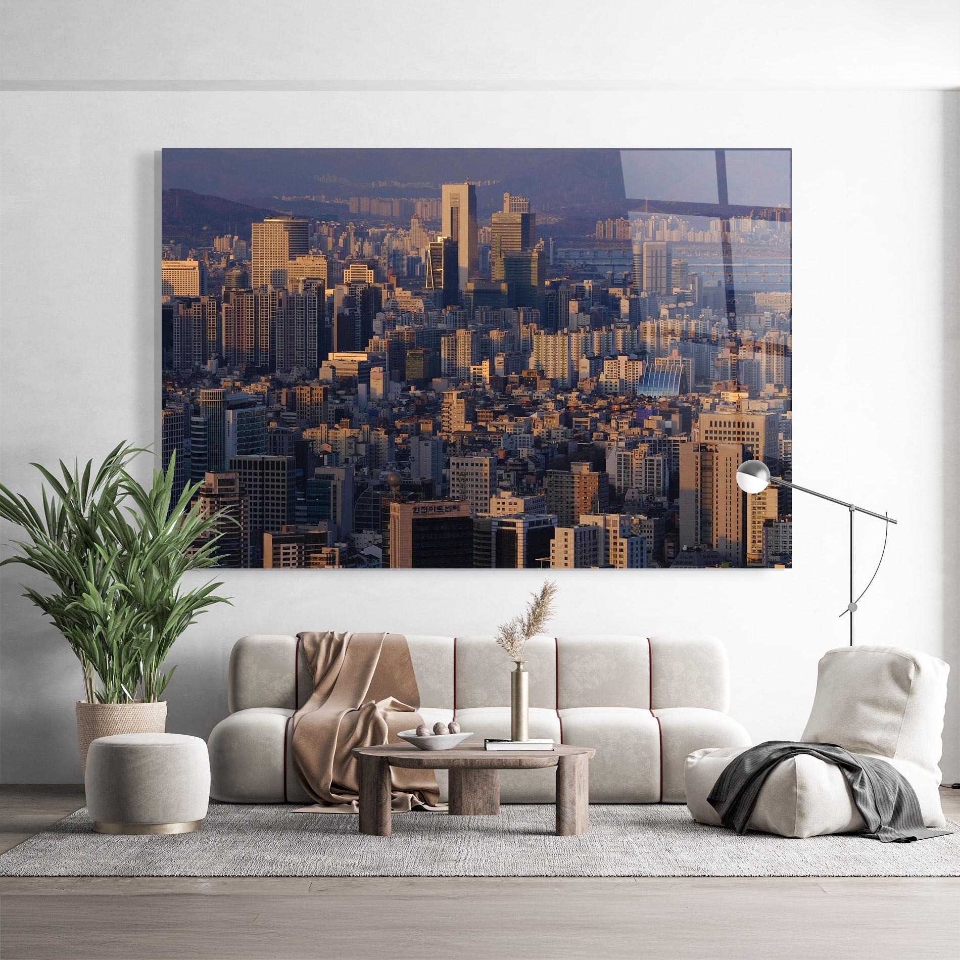 Стъклена картина Big City mockup 9