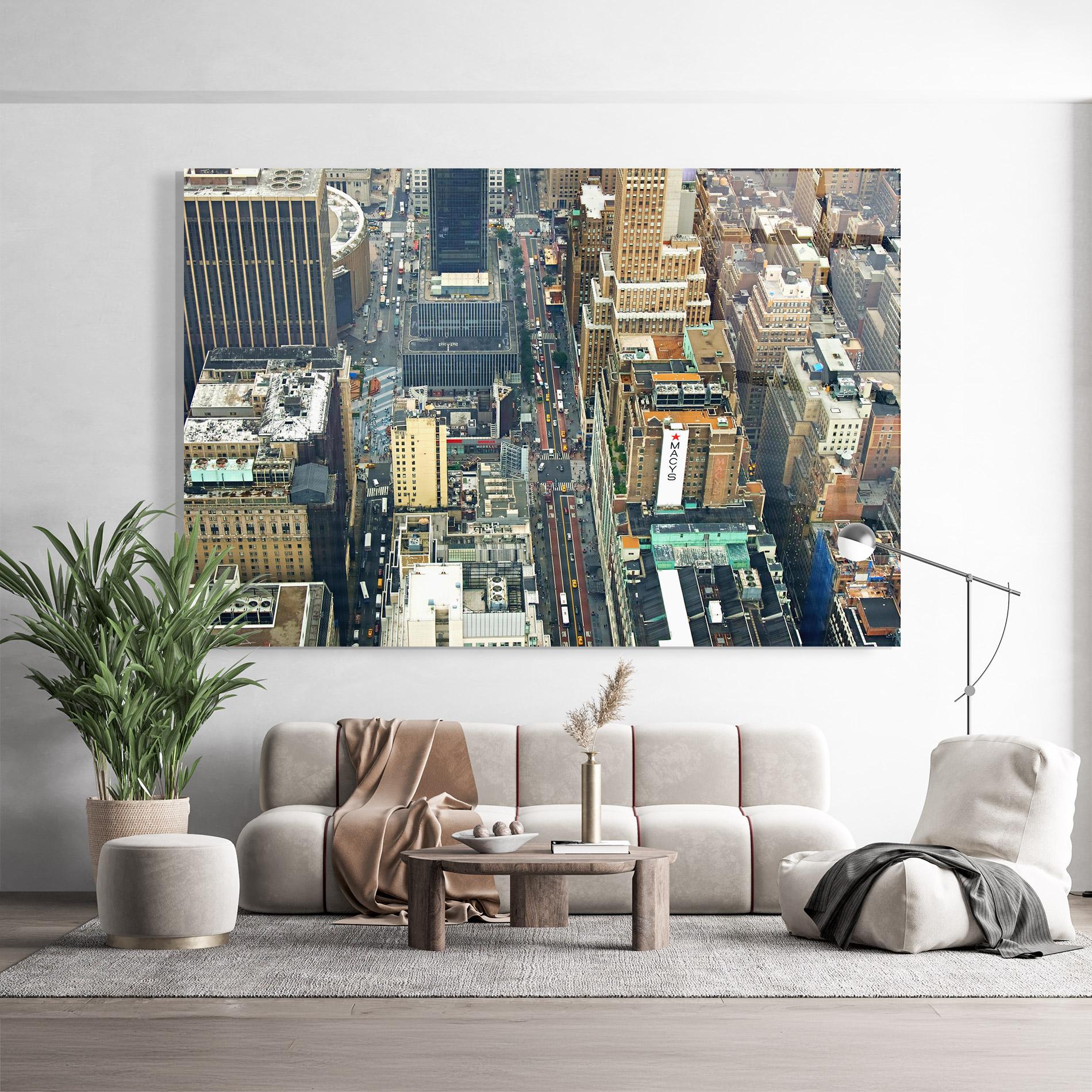 Стъклена картина Cream Tall Building mockup 9