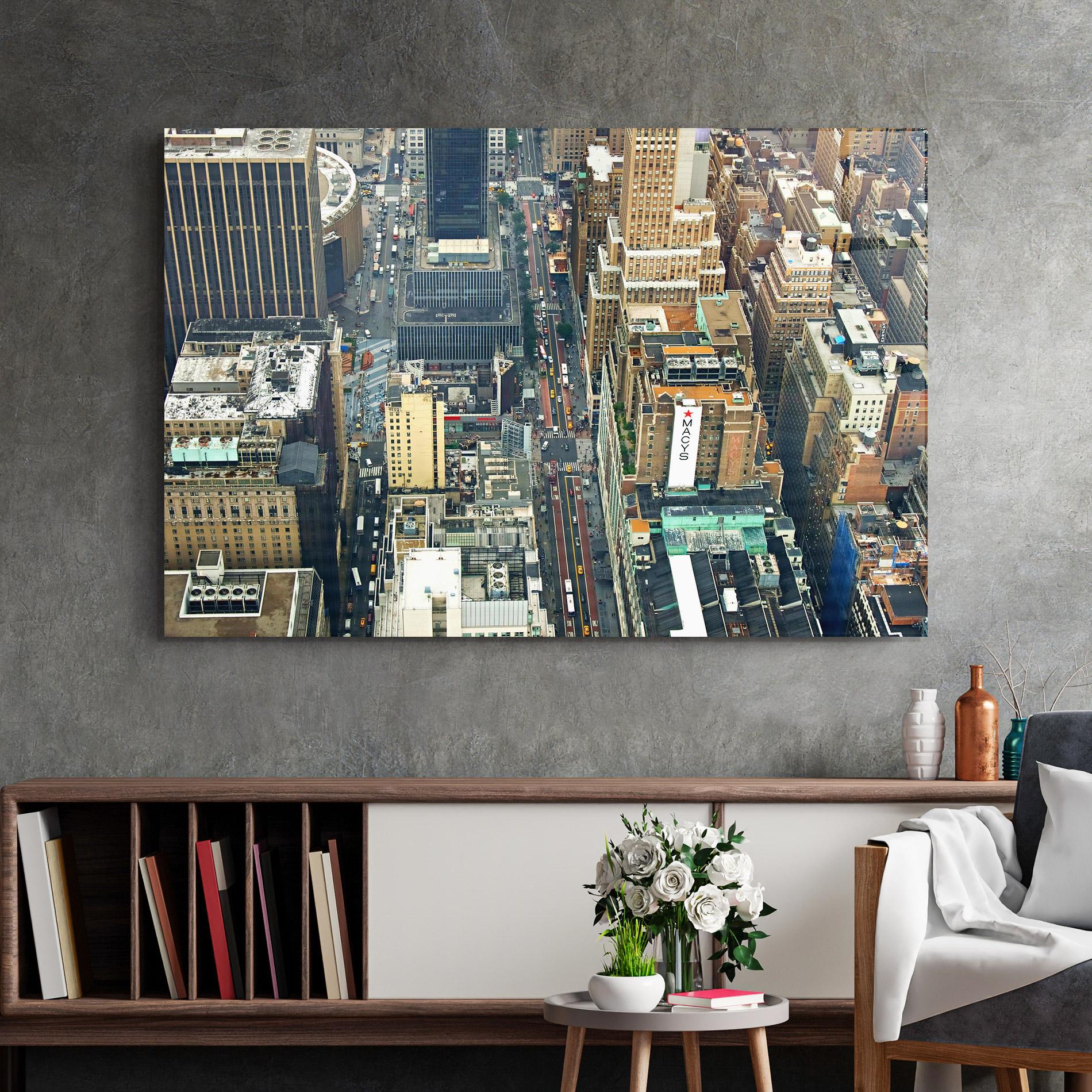 Стъклена картина Cream Tall Building mockup 2