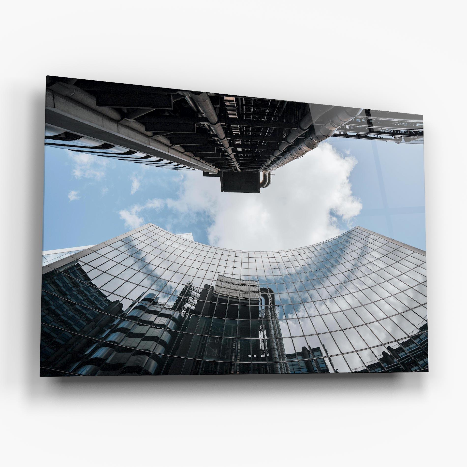 Стъклена картина Cloud Big Building mockup 6