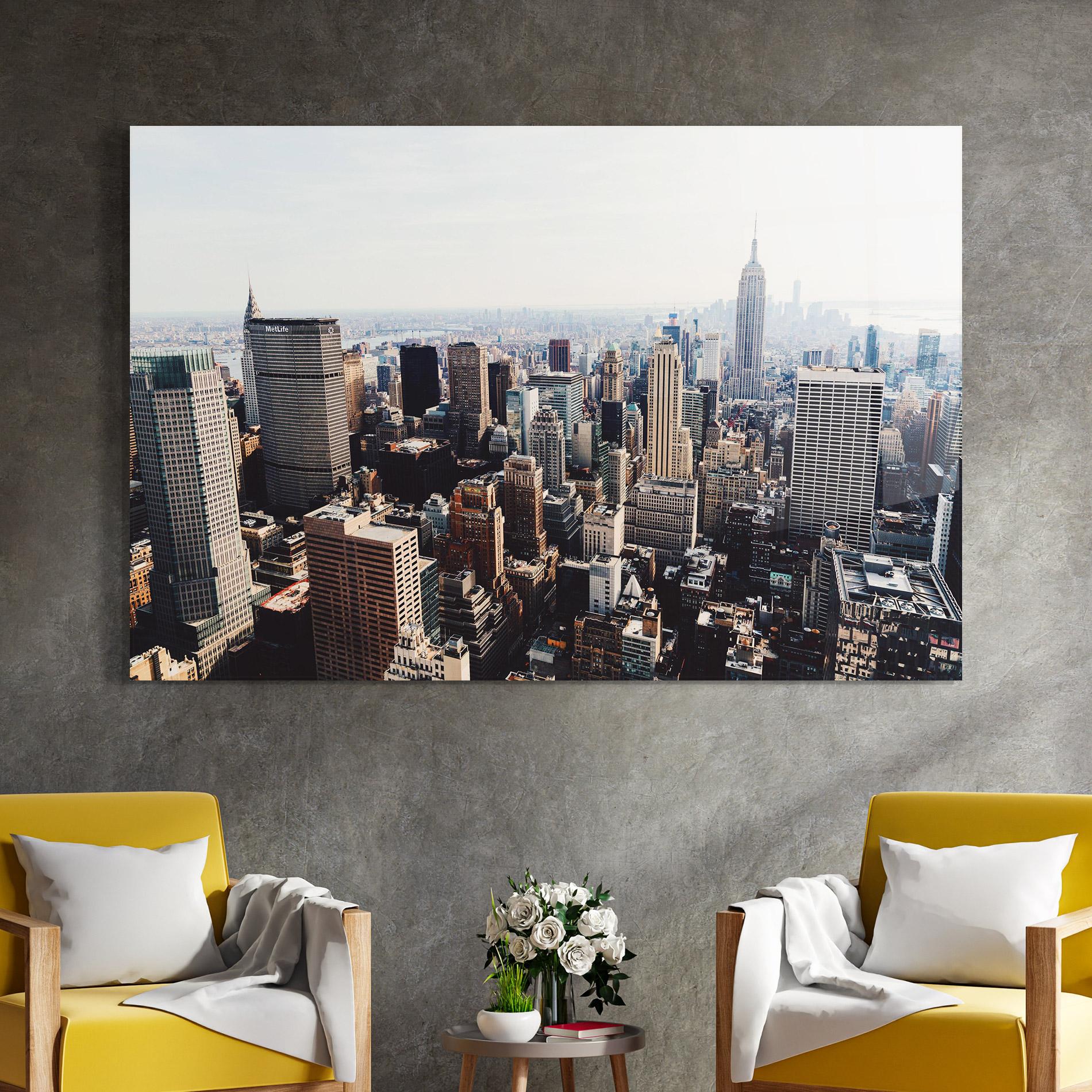 Стъклена картина Building Mix View mockup 4