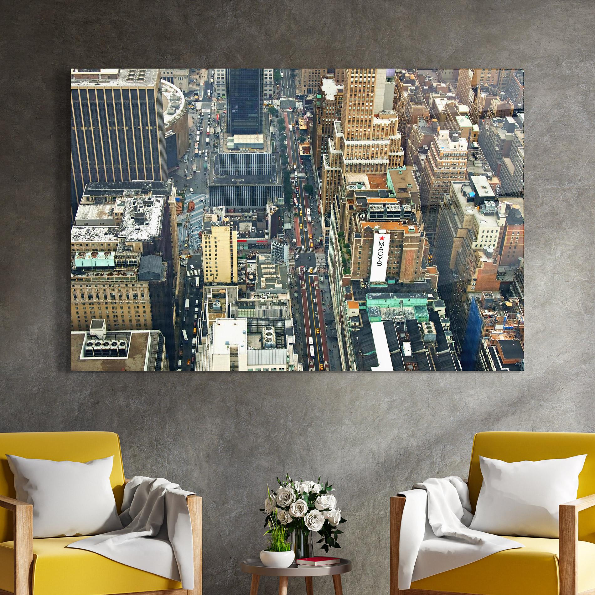 Стъклена картина Cream Tall Building mockup 4