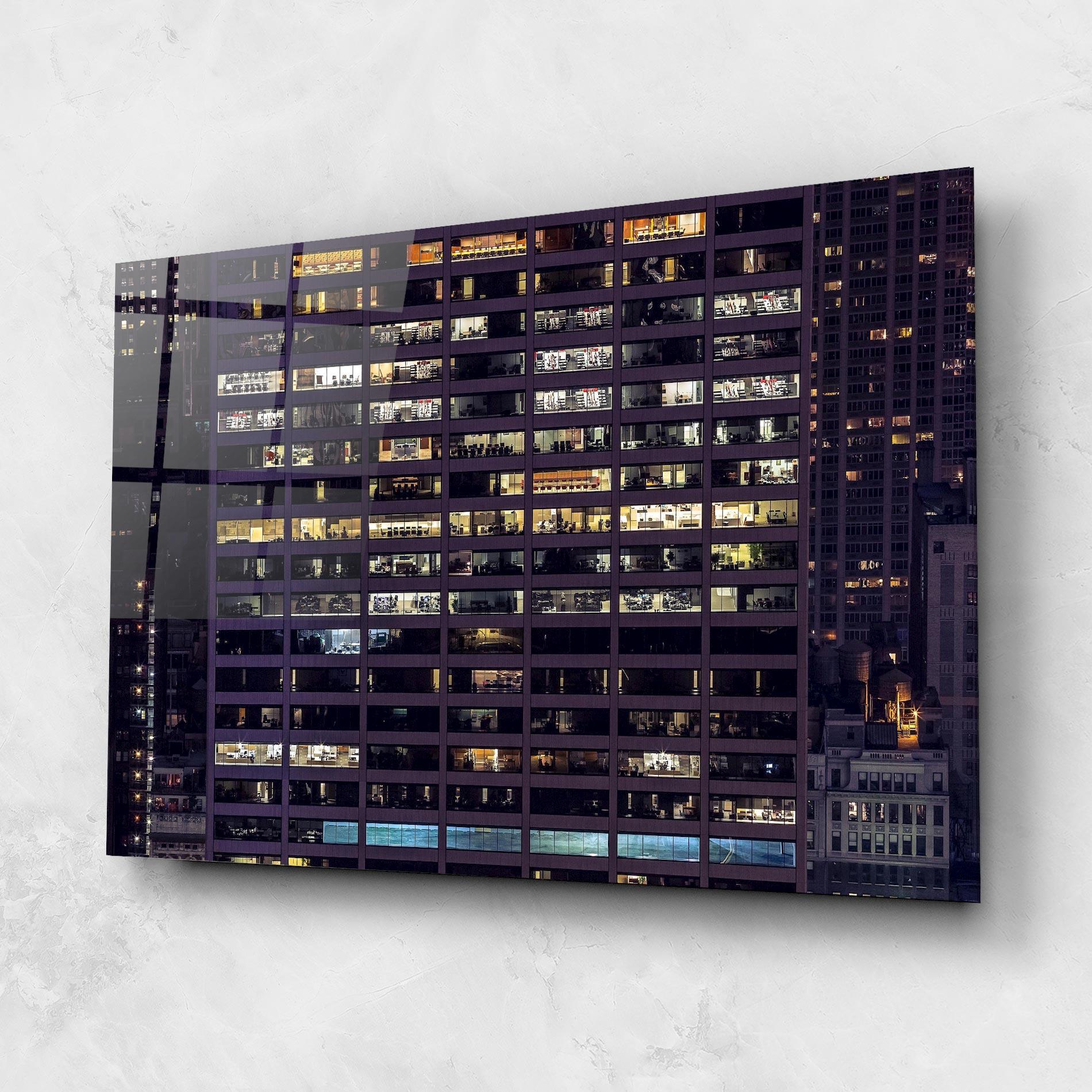 Стъклена картина Building Lights mockup 1