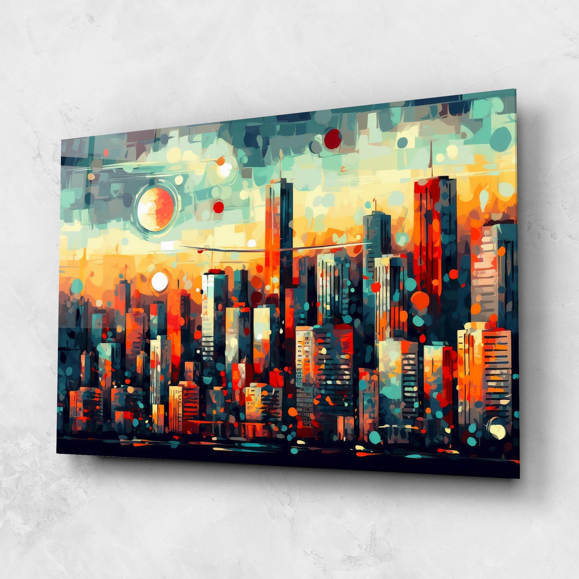 Colorful City Painting mockup 1