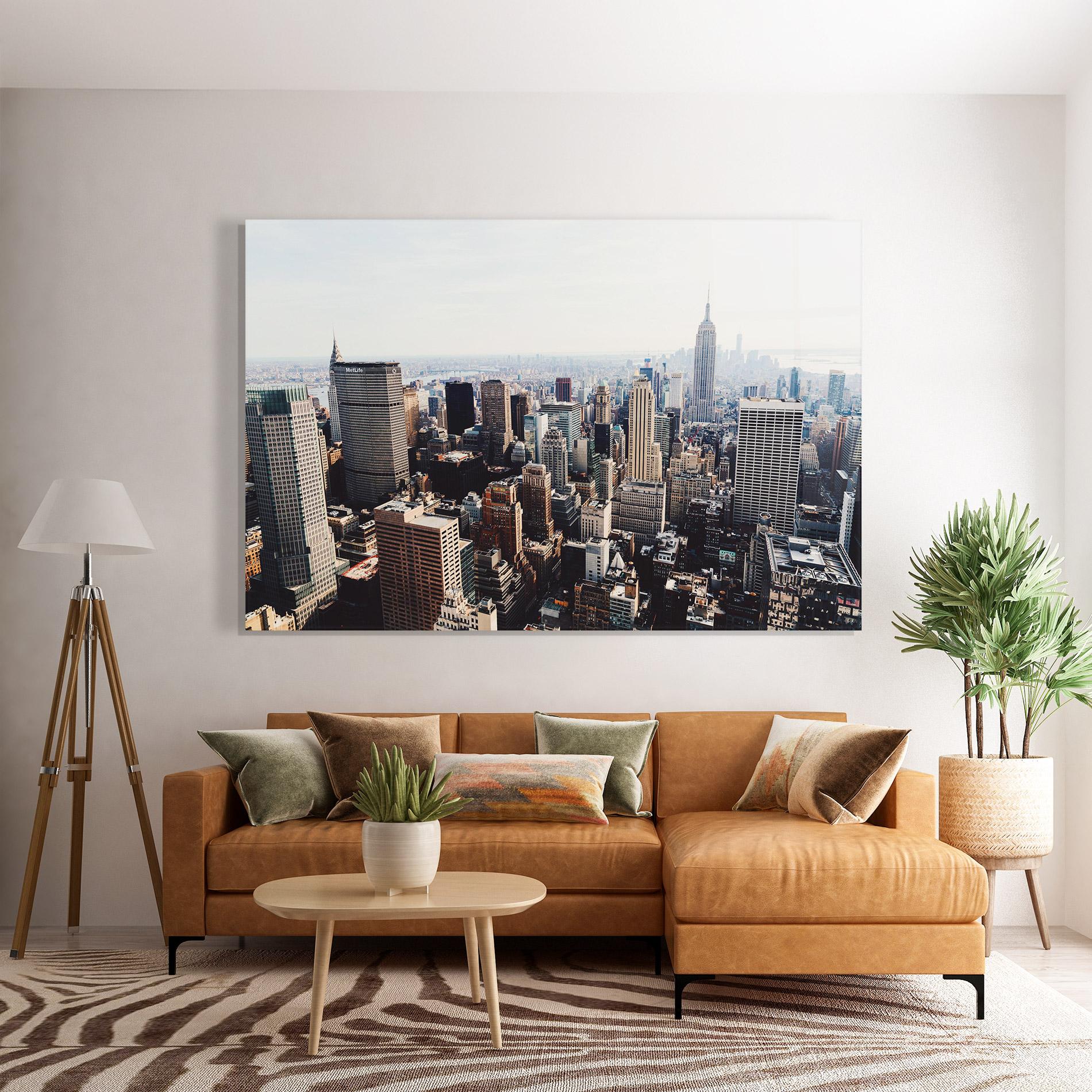 Стъклена картина Building Mix View mockup 7